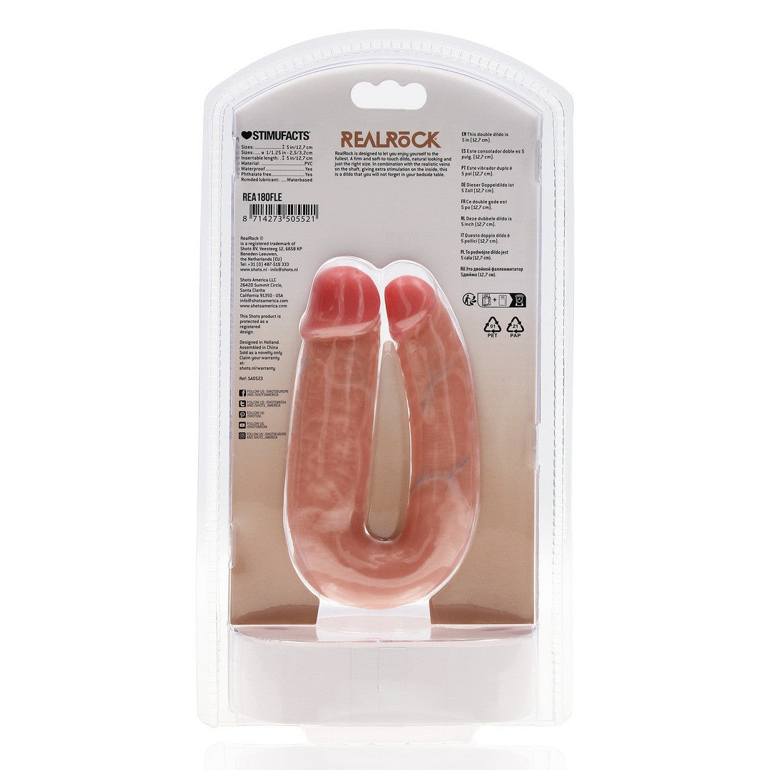 DILDO DOBLE U SHAPED DOUBLE DILDO 5 /12,7 CM REALROCK