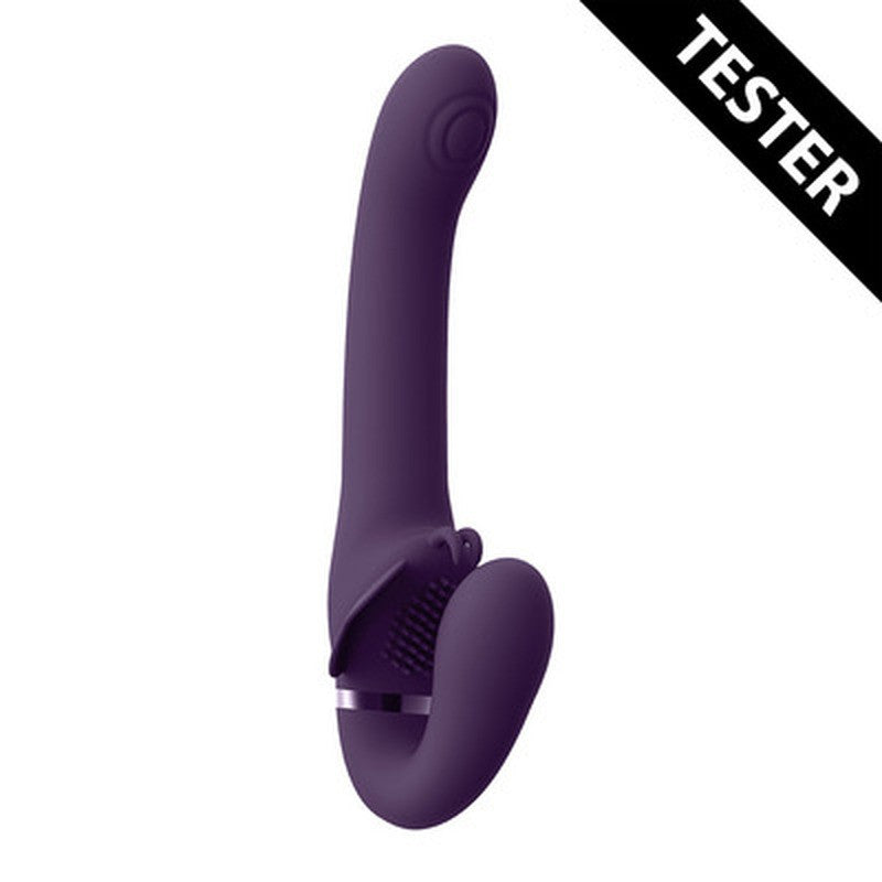 TESTER STRAP-ON SIN ARNÉS SATU PULSE-WAVE AND VIBRATING MORADO VIVE