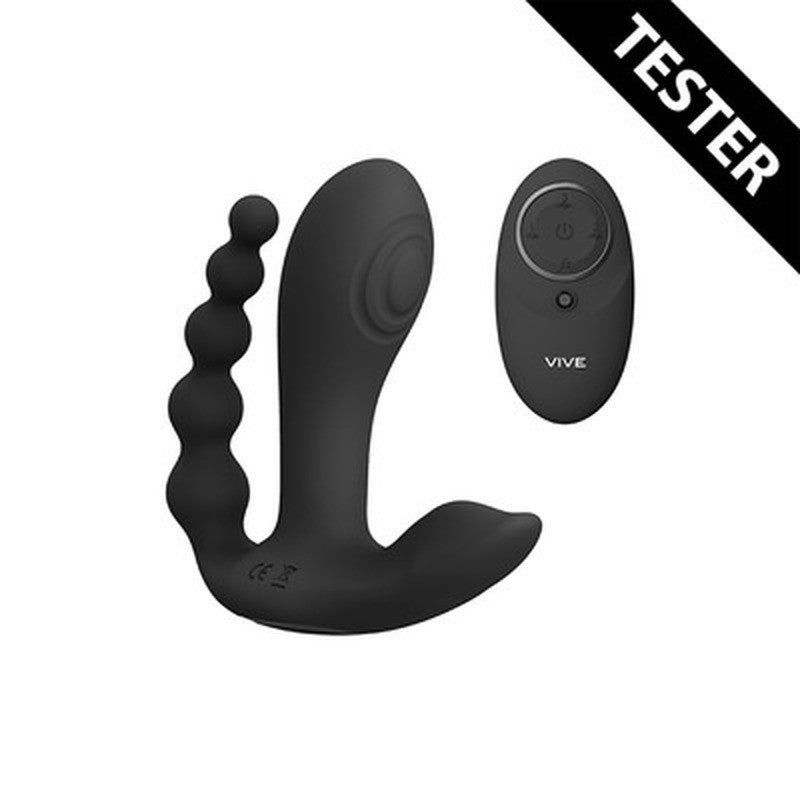 TESTER ESTIMULADOR CON DOBLE PENETRACIÓN KATA PULSE WAVE NEGRO VIVE