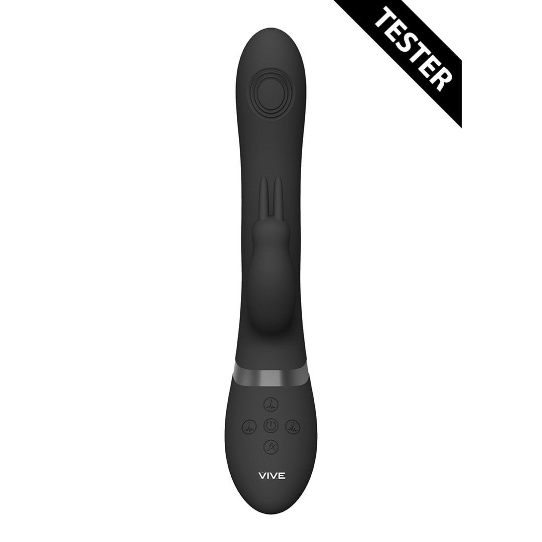 TESTER VIBRADOR RINI PULSE WAVE DOUBLE PENETRATION RABBIT NEGRO VIVE