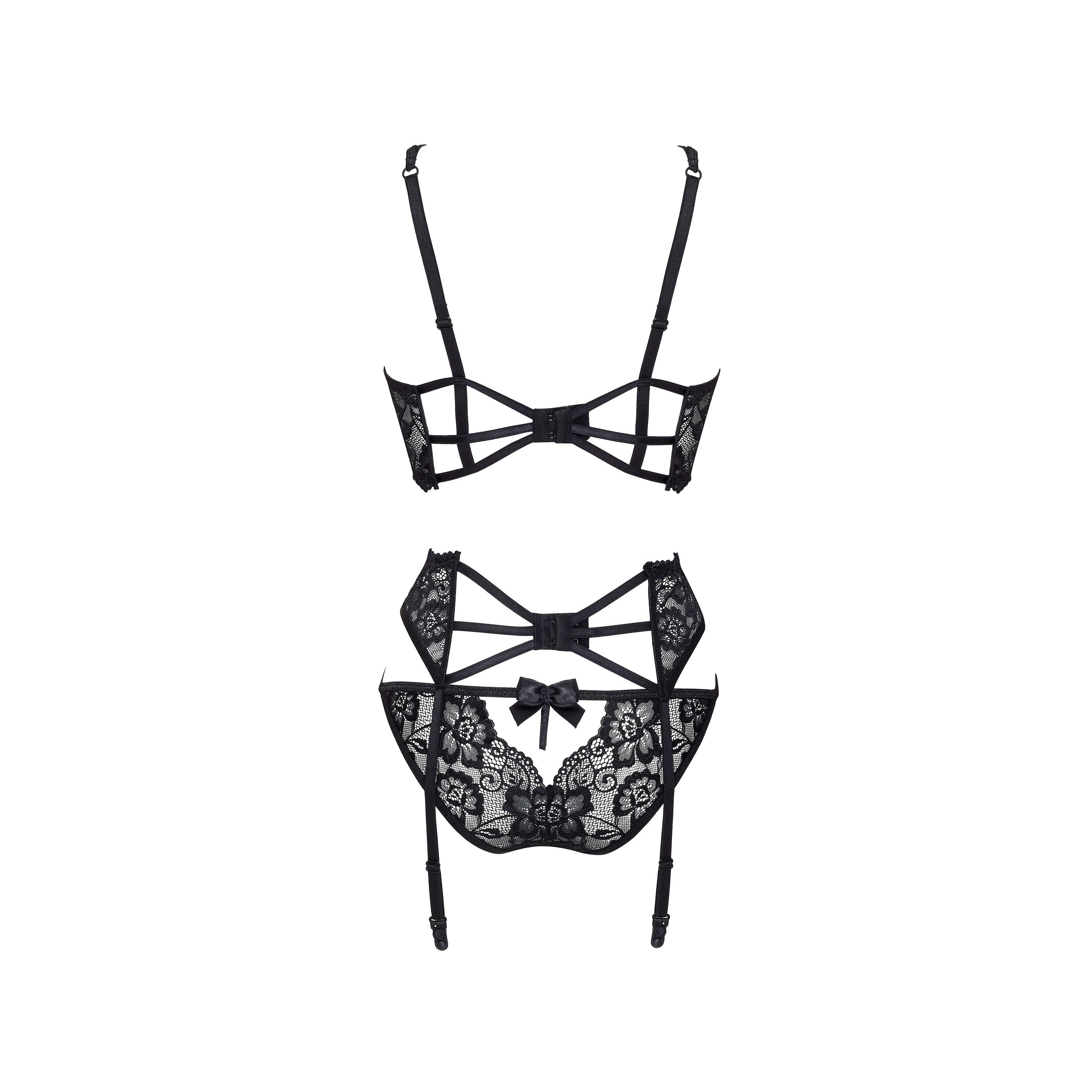 CONJUNTO DE 3 PIEZAS RYANNE NEGRO BEAUTY NIGHT FASHION