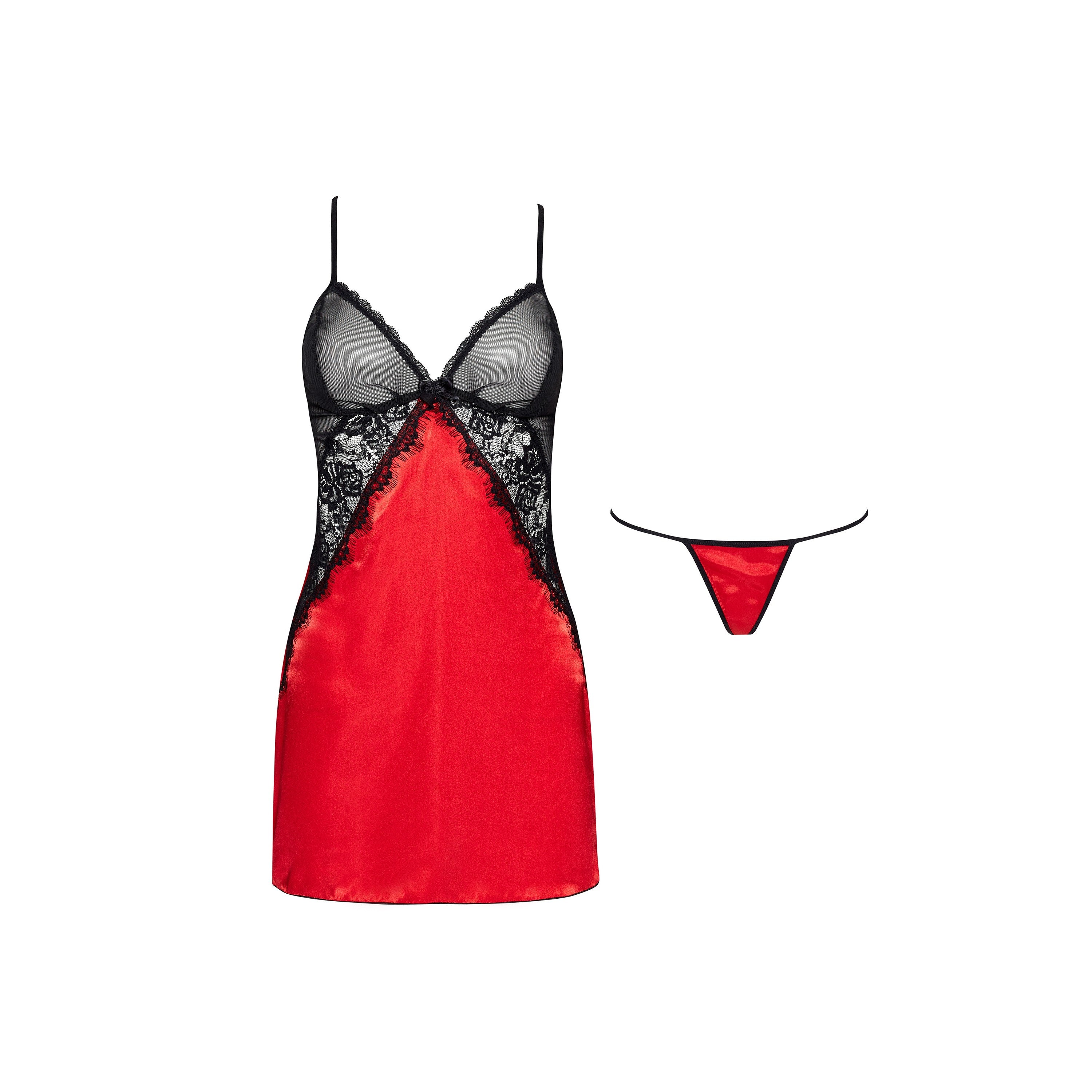 PICARDÍA  Y TANGA MARINELA ROJO BEAUTY NIGHT FASHION