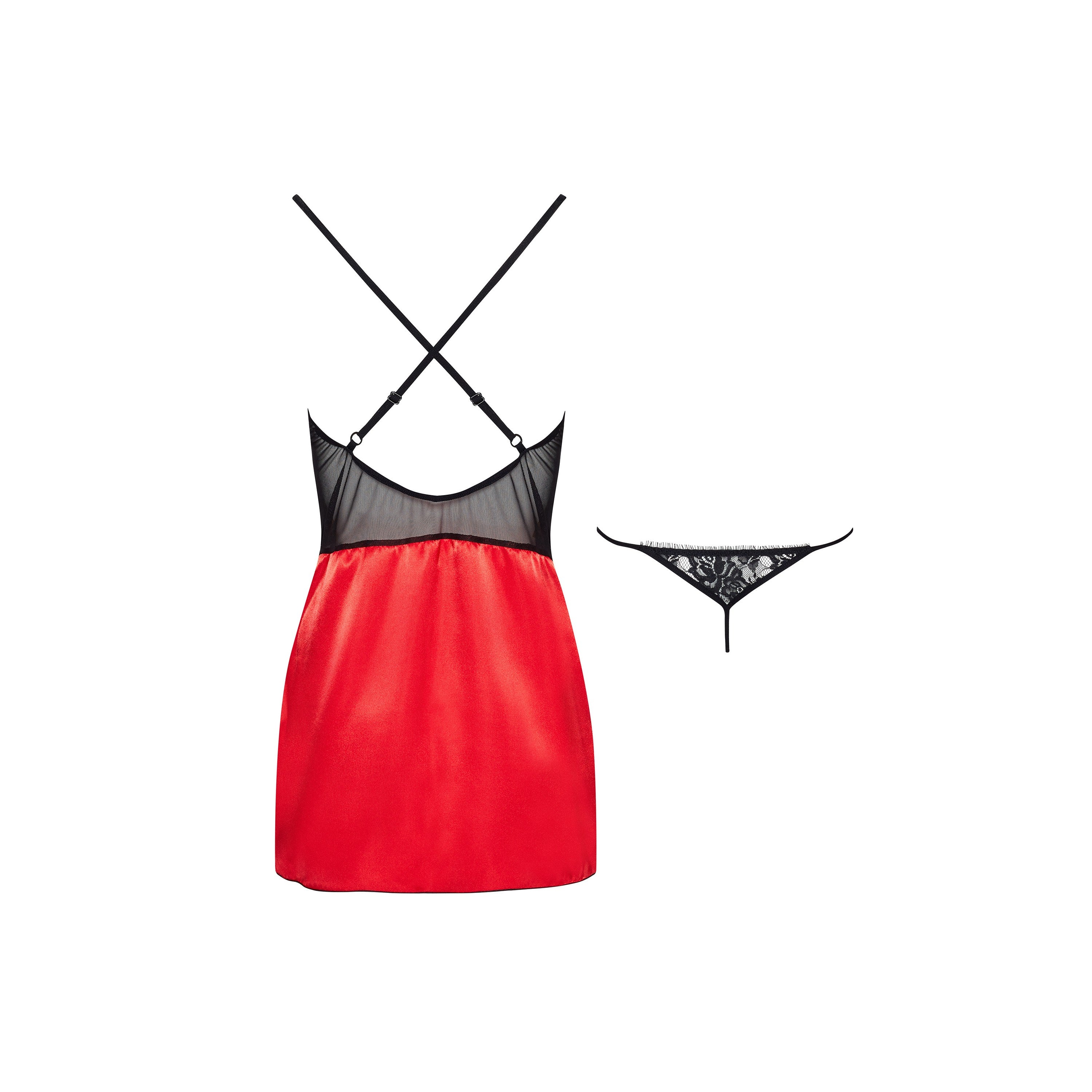 PICARDÍA  Y TANGA MARINELA ROJO BEAUTY NIGHT FASHION