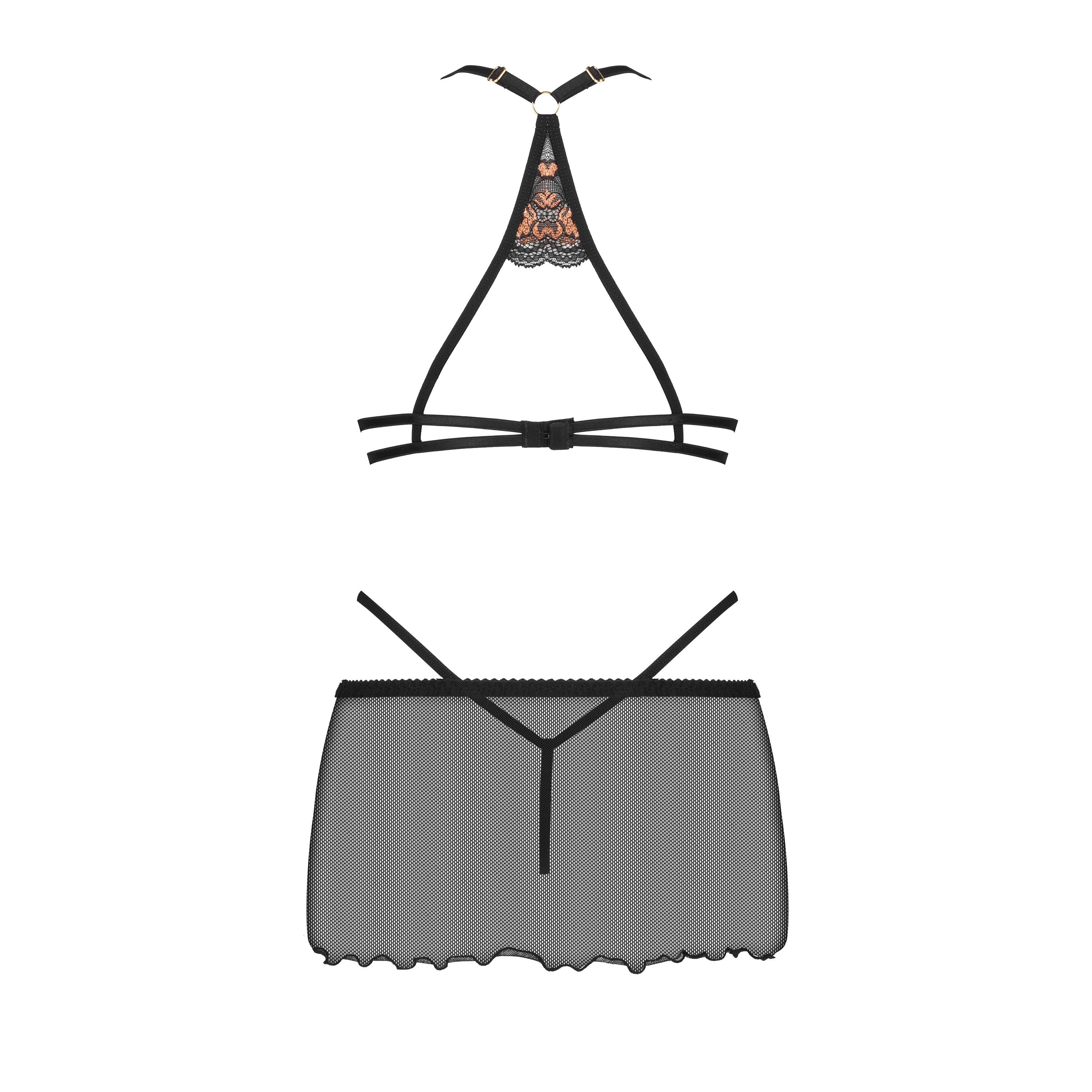 PICARDÍA Y TANGA GOLDIE NEGRA BEAUTY NIGHT FASHION
