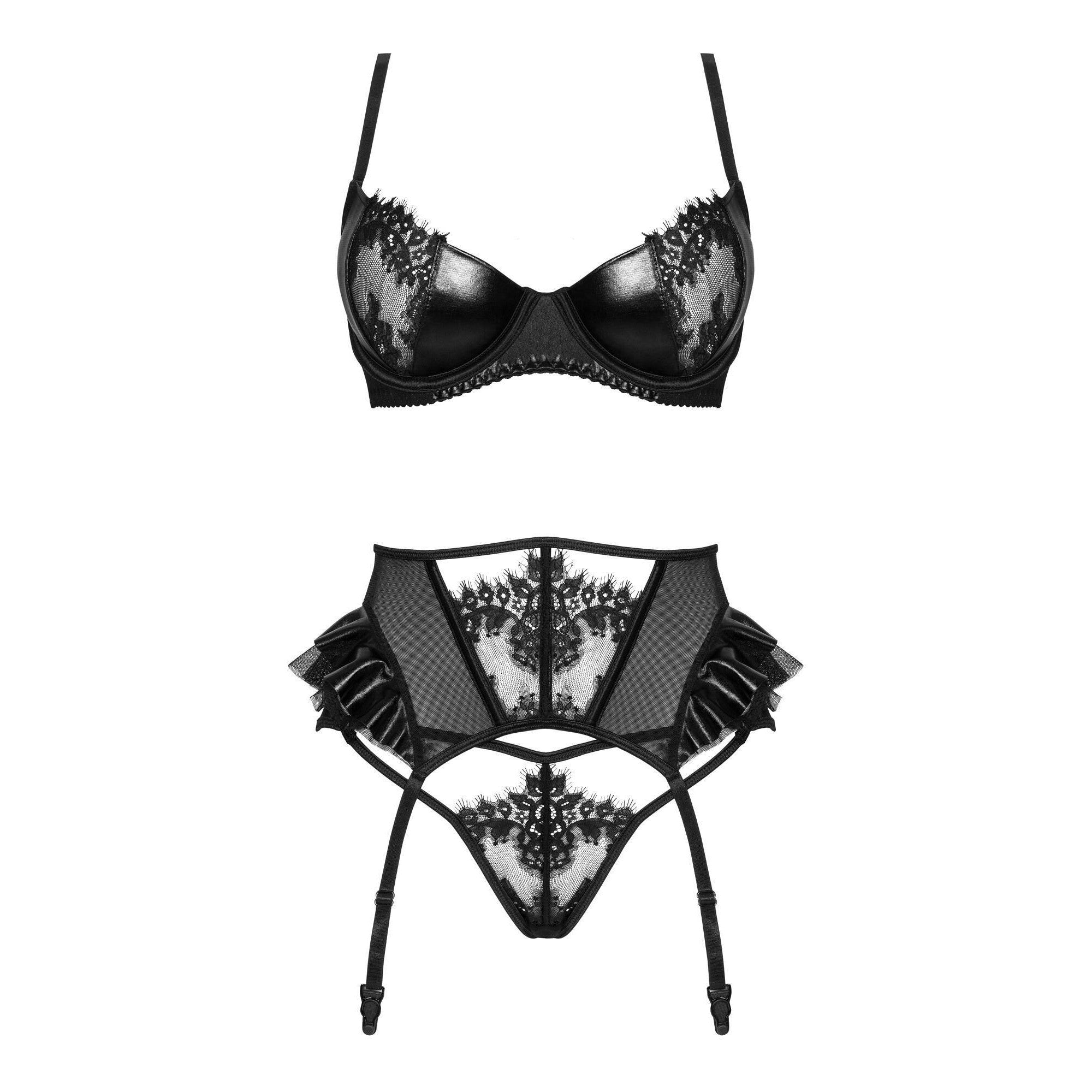CONJUNTO DE 3 PIEZAS RAFAELLA NEGRO BEAUTY NIGHT FASHION