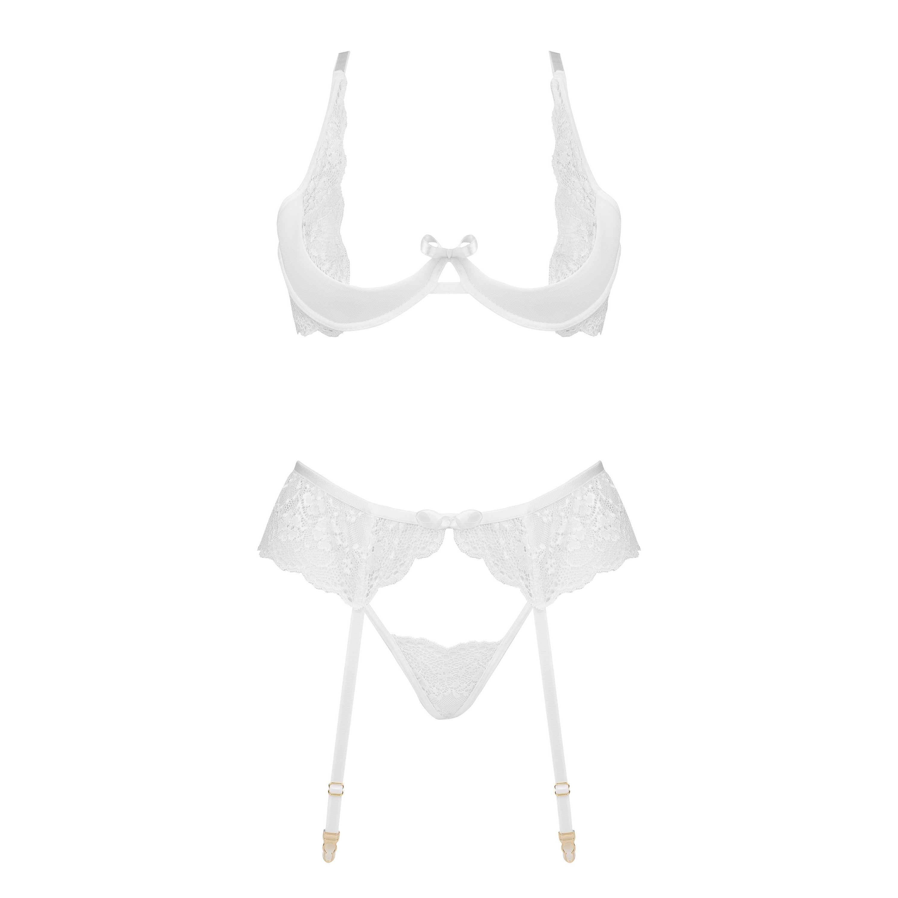 CONJUNTO DE 3 PIEZAS ROSE BLANCO BEAUTY NIGHT FASHION