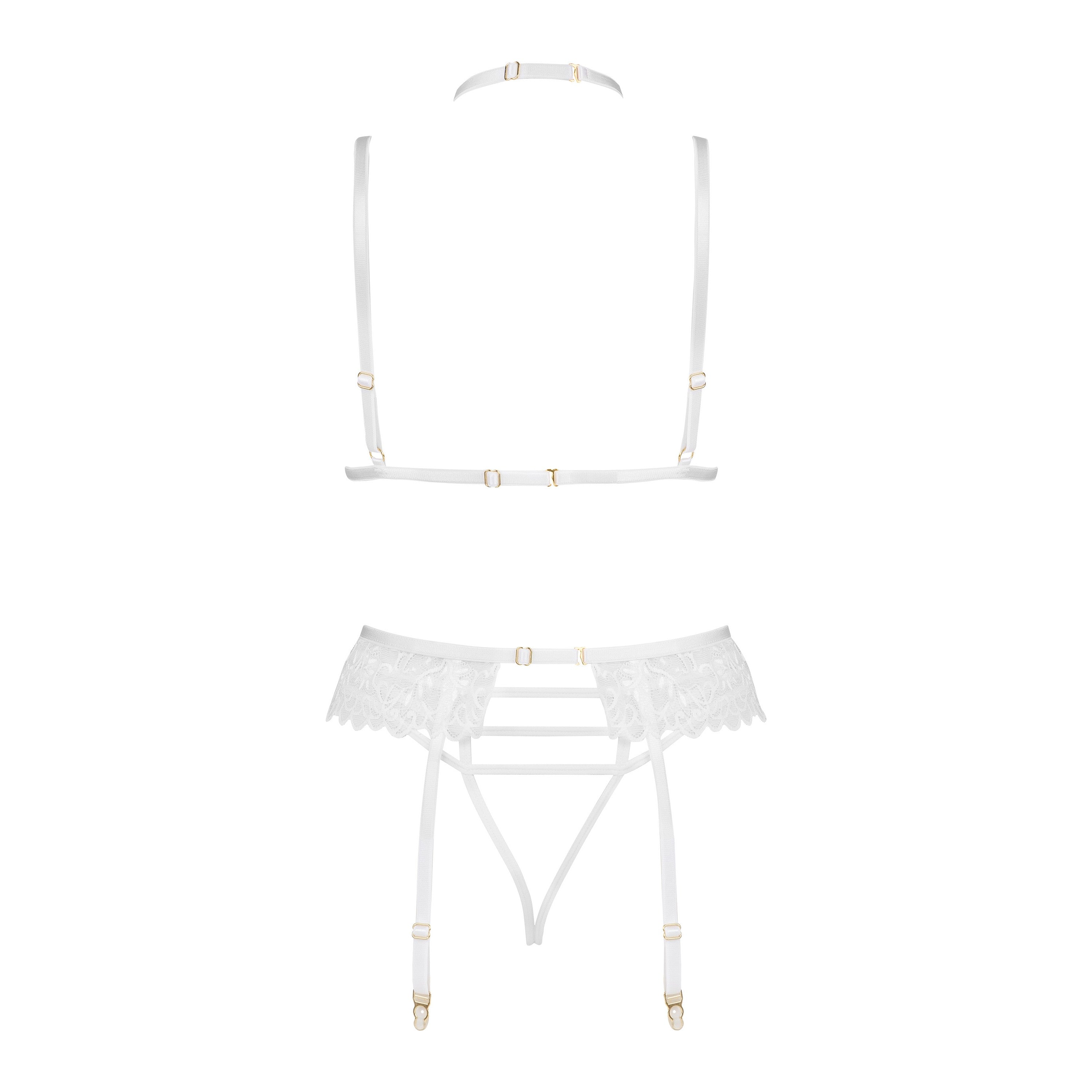 CONJUNTO DE 3 PIEZAS NOEMI BLANCO BEAUTY NIGHT FASHION
