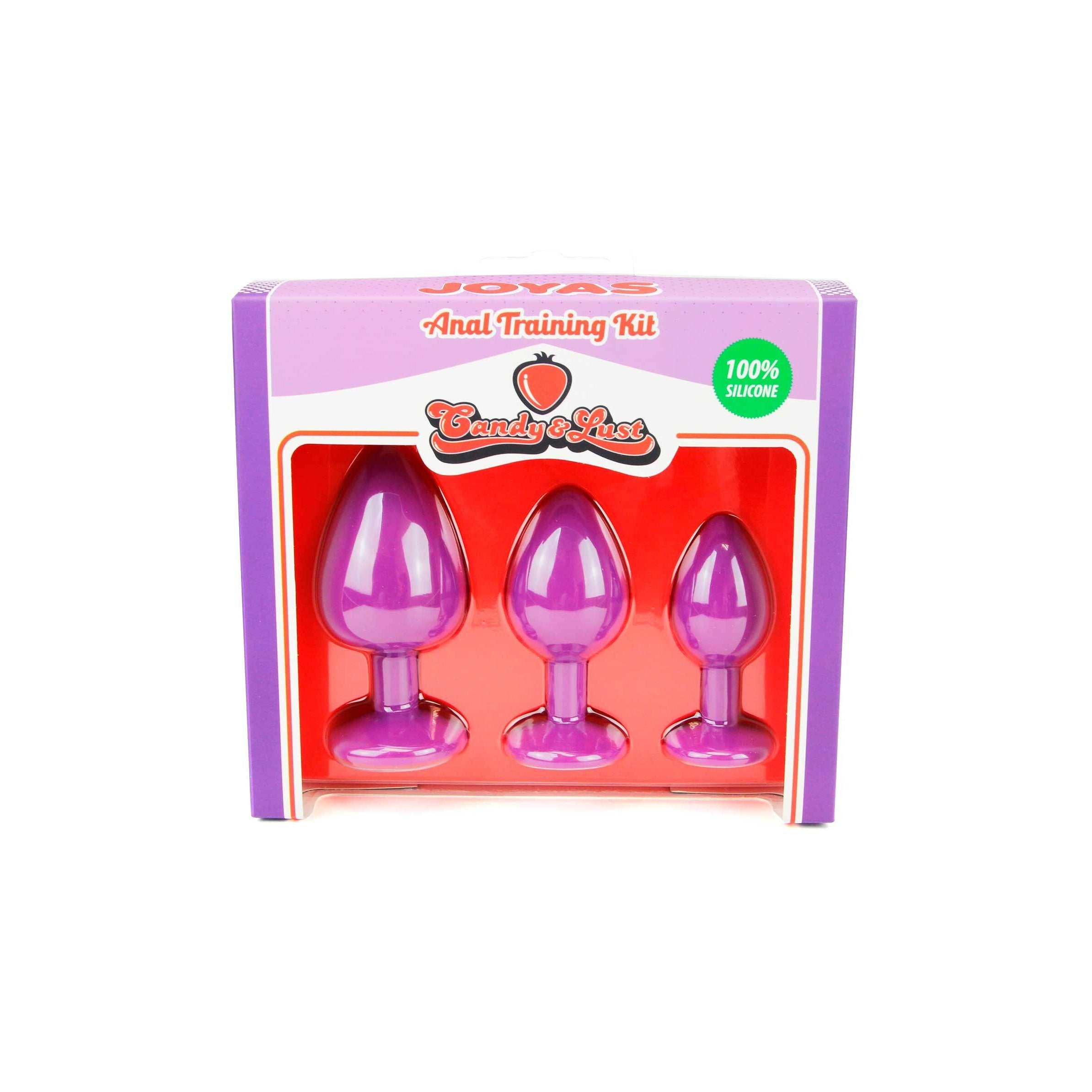 CONJUNTO DE JOYAS DE ENTRENAMIENTO ANAL MORADO CANDY LUST