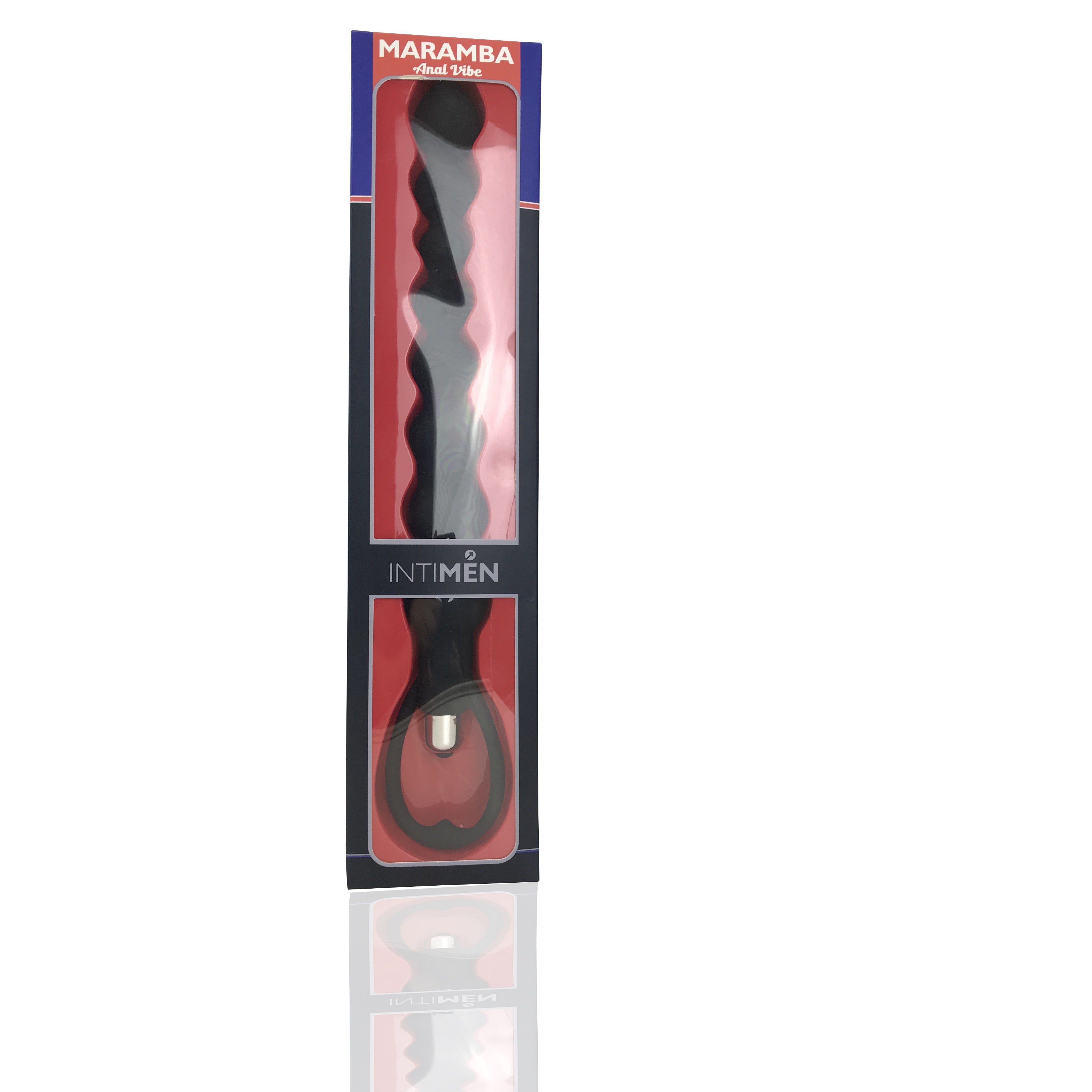 TIRA DE PERLAS ANALES CON VIBRACIÓN MARAMBA NEGRO INTIMEN