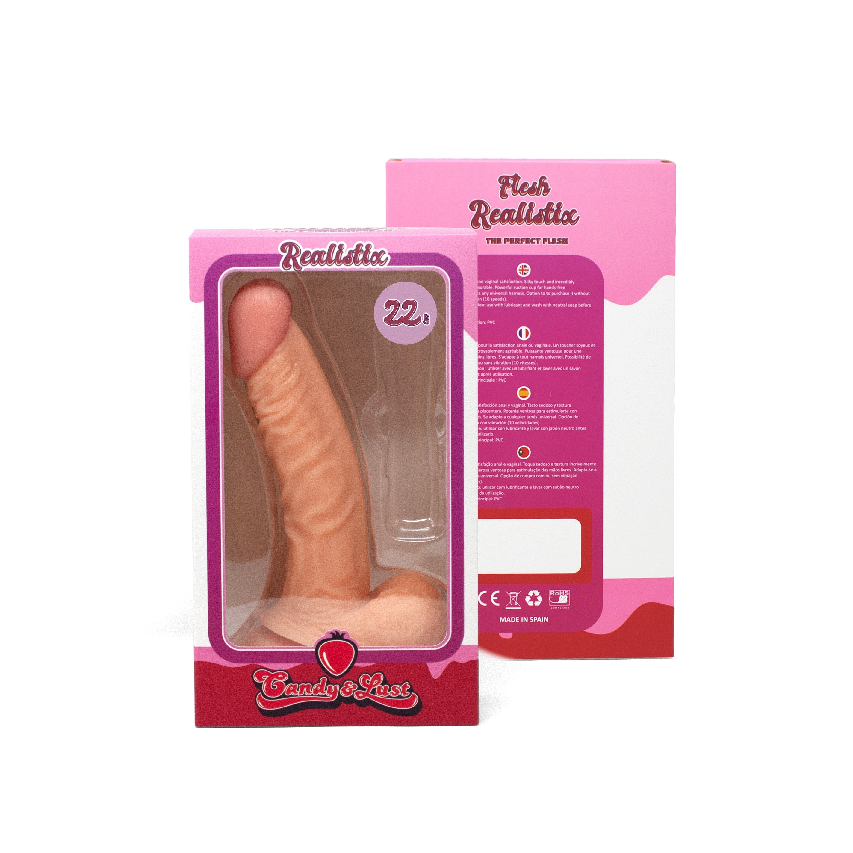 DILDO REALISTA REALISTIX MOD.4 22,5CM CANDY LUST