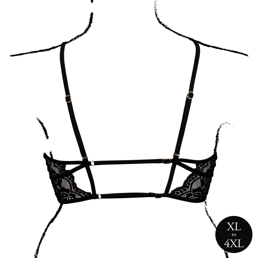 SUJETADOR TRIANGLE CON ENCAJE NEGRO TALLA QUEEN LE DÉSIR