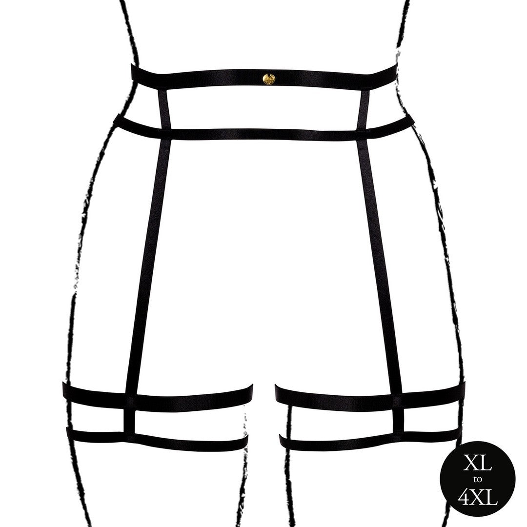 LIGUEROS DOUBLE STRAP NEGRO TALLA QUEEN LE DÉSIR