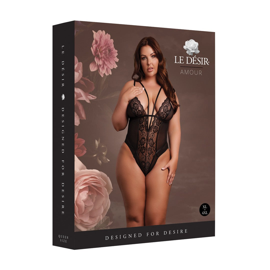 BODY WIRELESS LACE NEGRO TALLA QUEEN LE DÉSIR