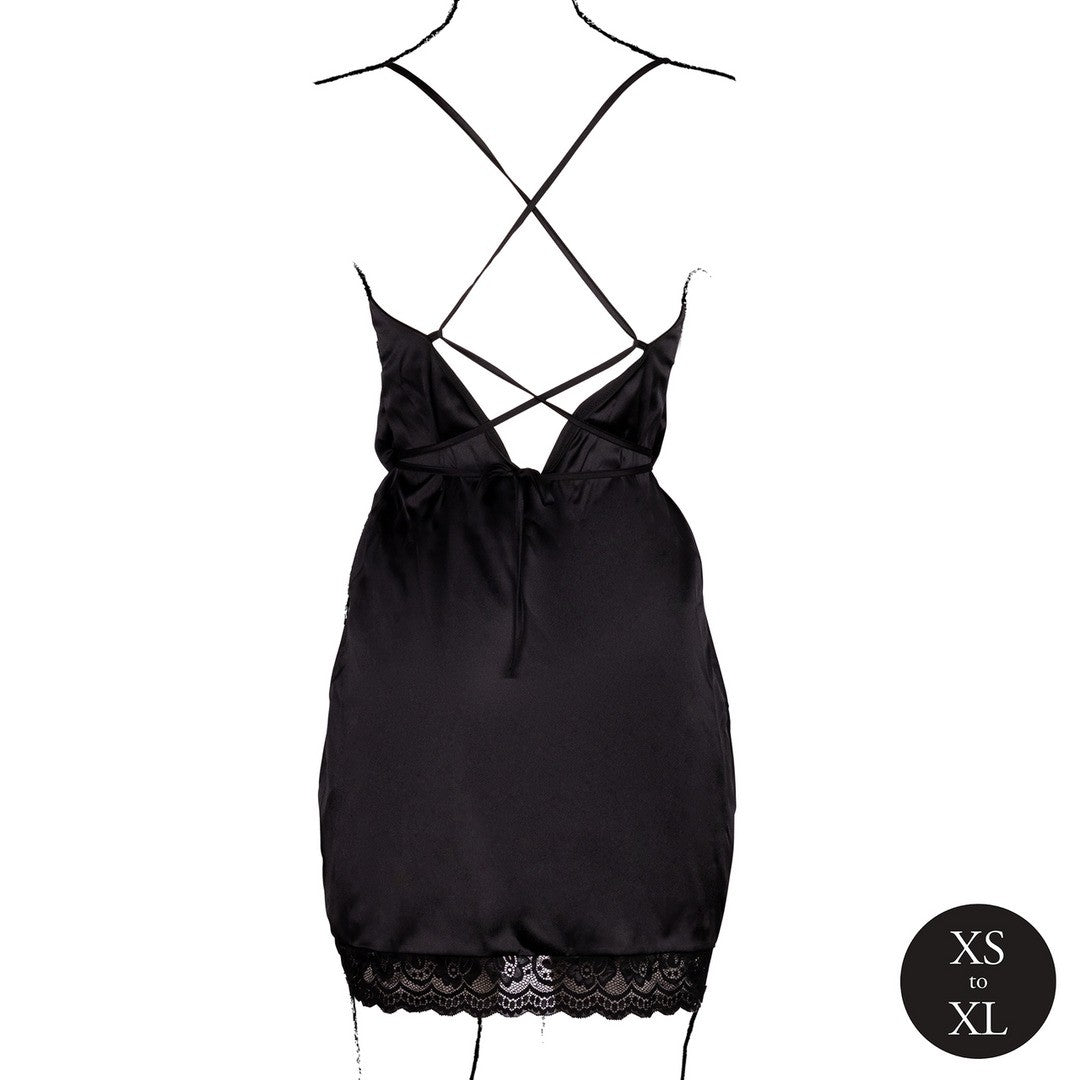 VESTIDO OPEN BACK NEGRO LE DÉSIR