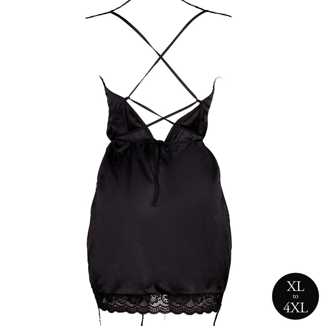 VESTIDO OPEN BACK NEGRO TALLA QUEEN LE DÉSIR