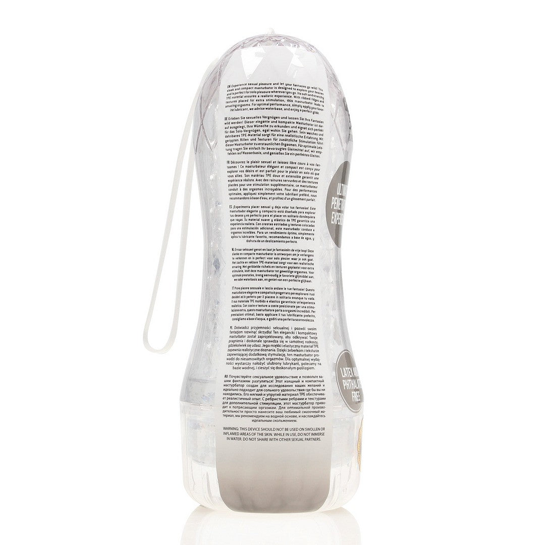 MASTURBADOR EASY RIDER TEXTURED TRANSPARENTE REALROCK