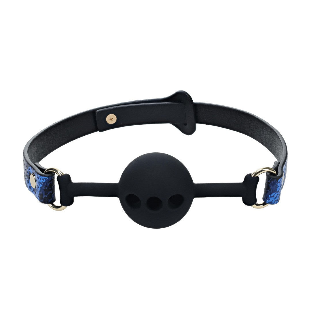 MORDAZA DE SILICONA RESPIRABLE FLORENCE COLLECTION AZUL OUCH!