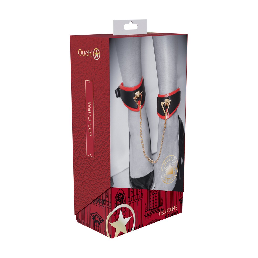 ESPOSAS PARA TOBILLOS MILAN COLLECTION NEGRO/ROJO OUCH!