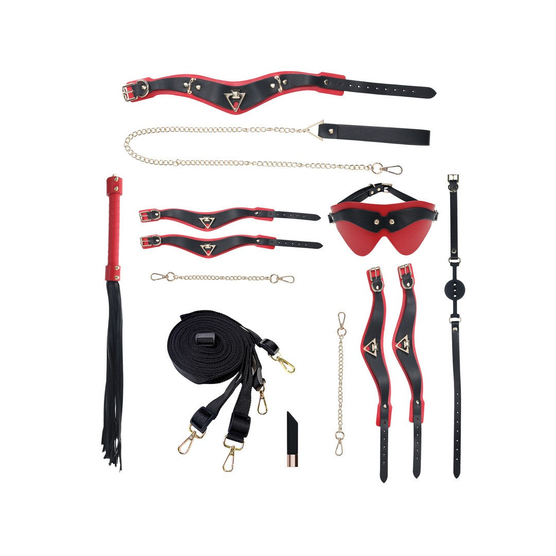 KIT CON BOLSO MILAN COLLECTION NEGRO/ROJO OUCH!