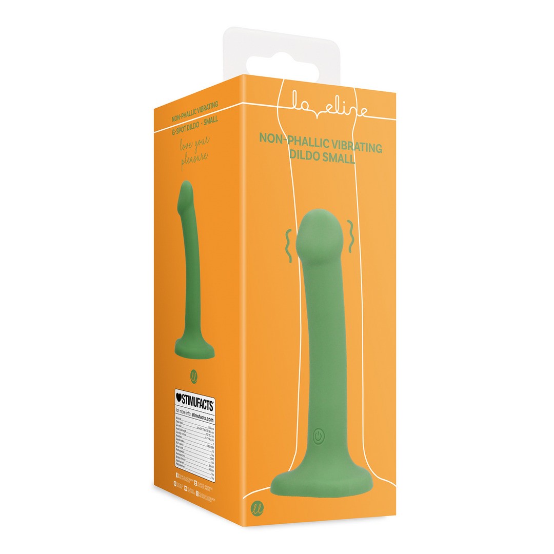 VIBRADOR NON-PHALLIC VIBRATING DILDO PEQUEÑO FOREST GREEN LOVELINE
