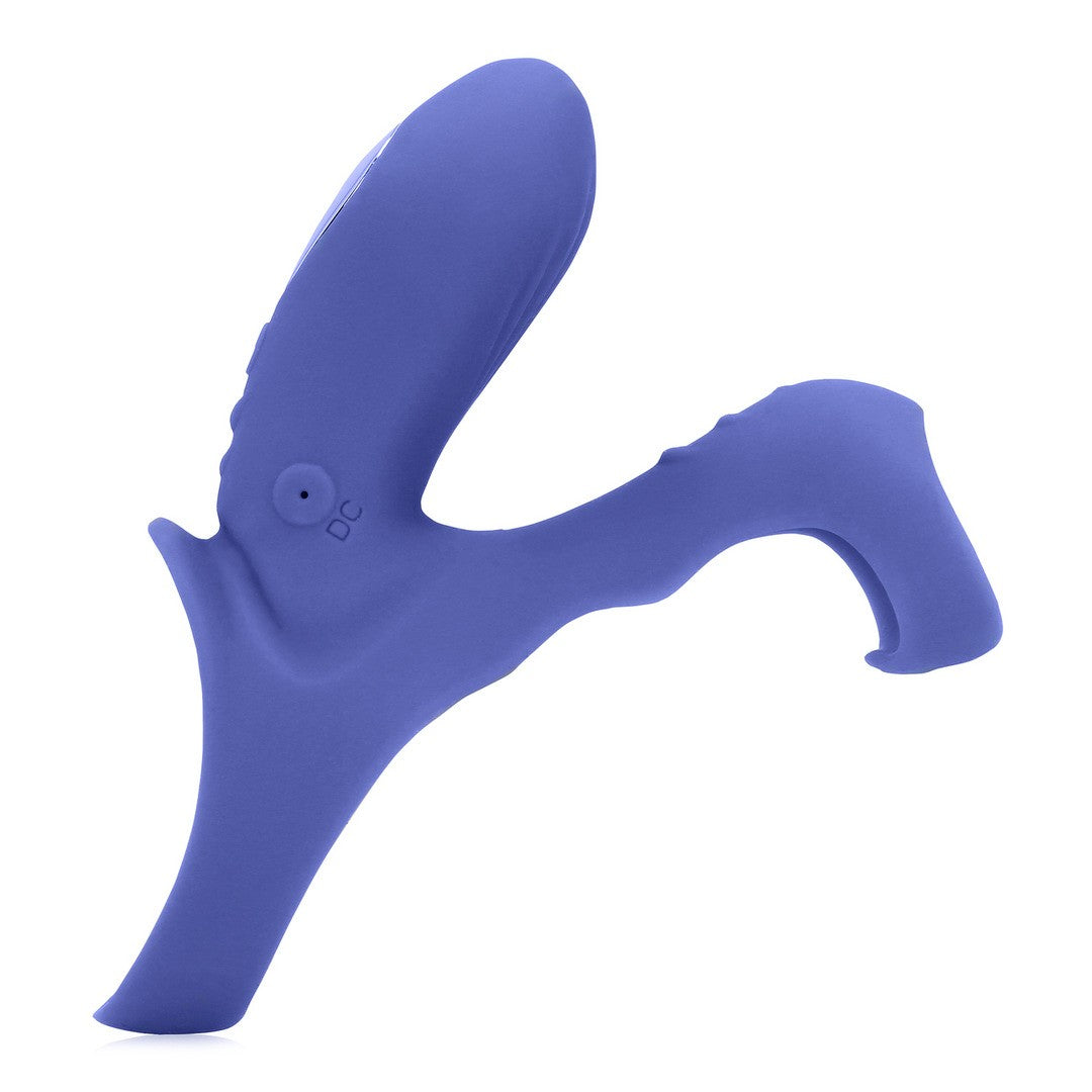 ANILLO PARA EL PENE CON VIBRACIÓN Y ESTIMULADOR DEL CLÍTORIS AZUL LOVELINE