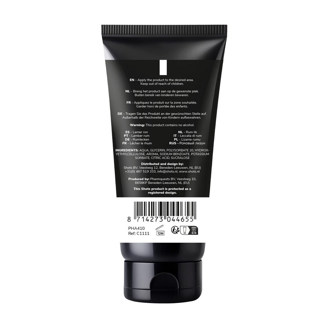 LUBRICANTE BESABLE SIN ALCOHOL SABOR RON RUM LICK 1.7 FL OZ 50 ML PHARMQUESTS