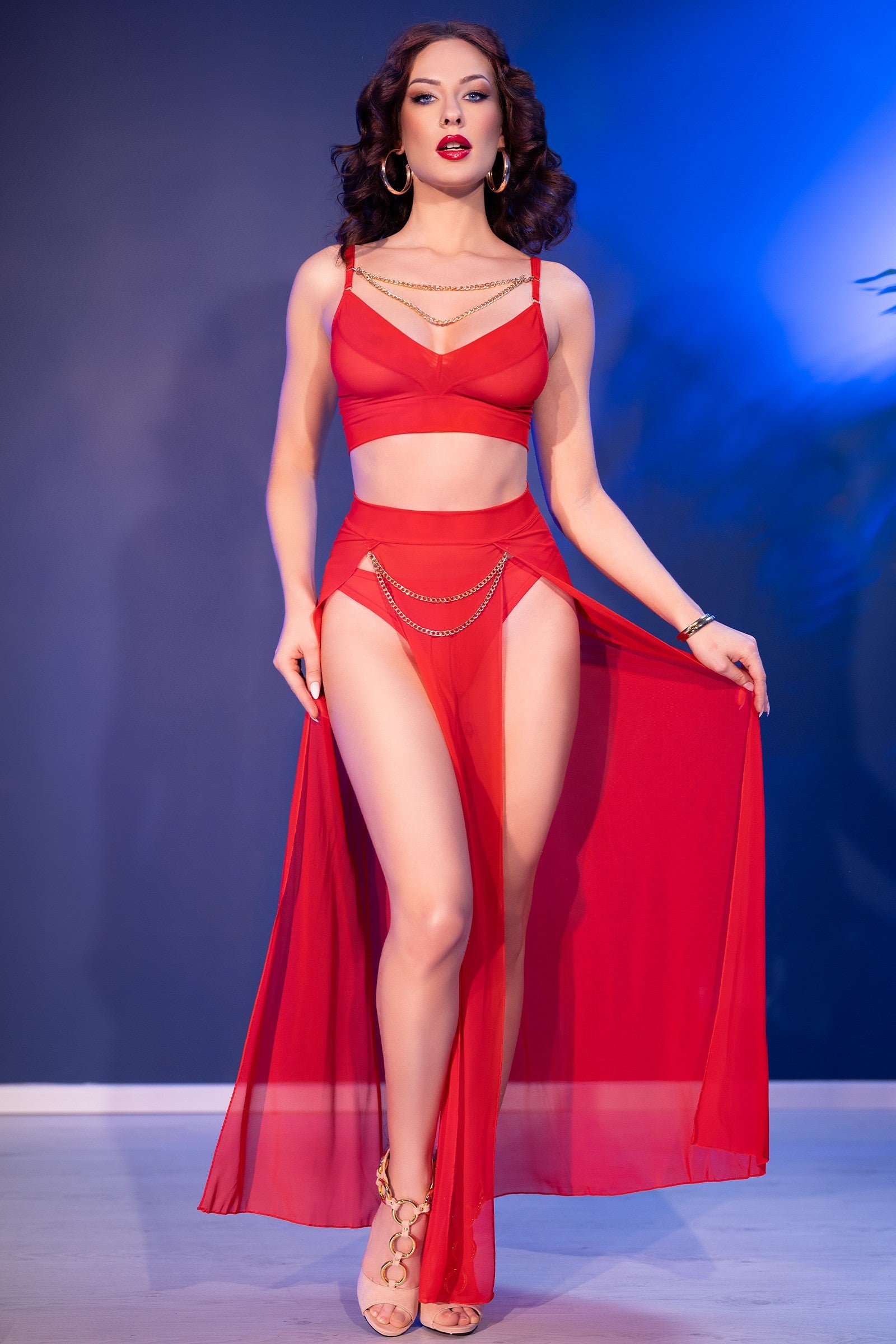 CONJUNTO CR-4850 ROJO CHILIROSE
