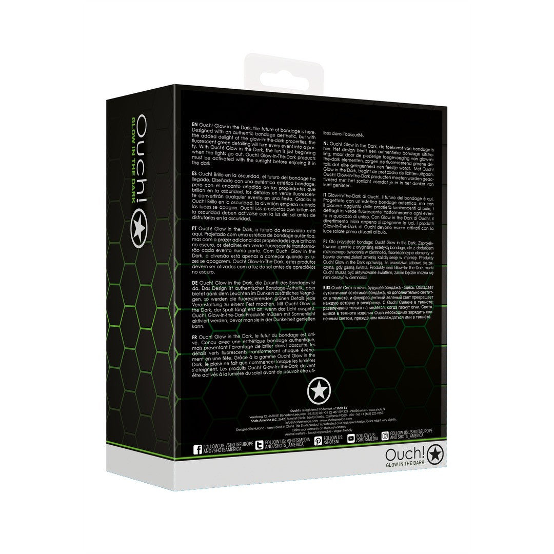 CONJUNTO DE RESTRICCIONES DE CAMA FLUORESCENTES GLOW IN THE DARK OUCH!