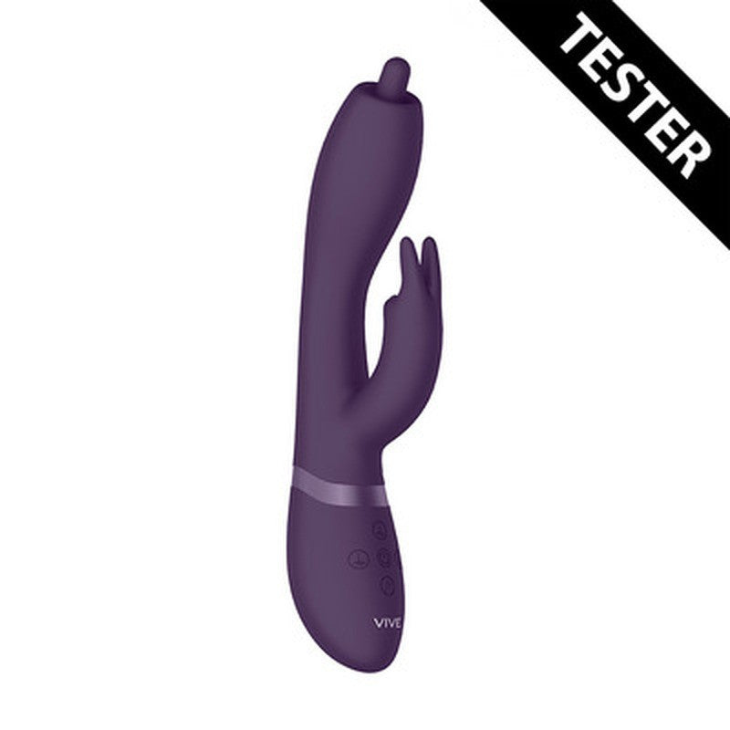 TESTER VIBRADOR NILO PINPOINT ROTATING G-SPOT RABBIT MORADO VIVE