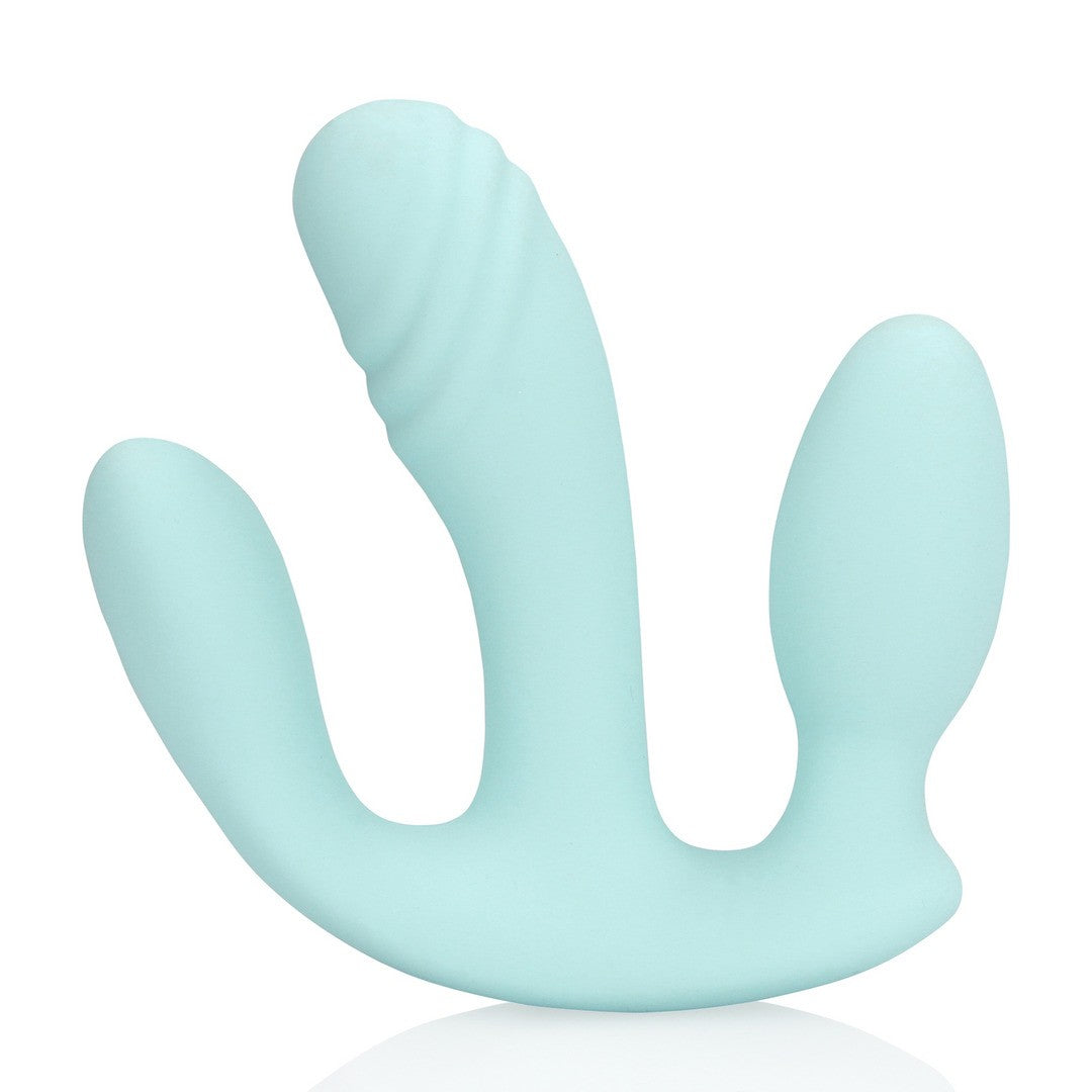 VIBRADOR 3-1 DE SILICONA LÍQUIDA BREEZY BLUE LOVELINE