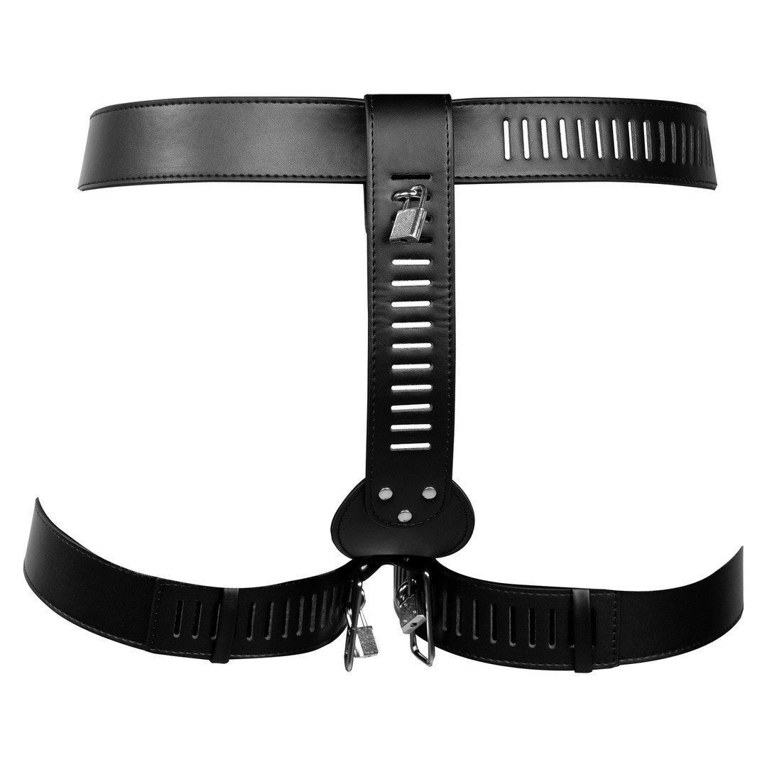CINTURÓN DE CASTIDAD CON RESTRICCIONES PARA LAS PIERNAS XTREME OUCH!