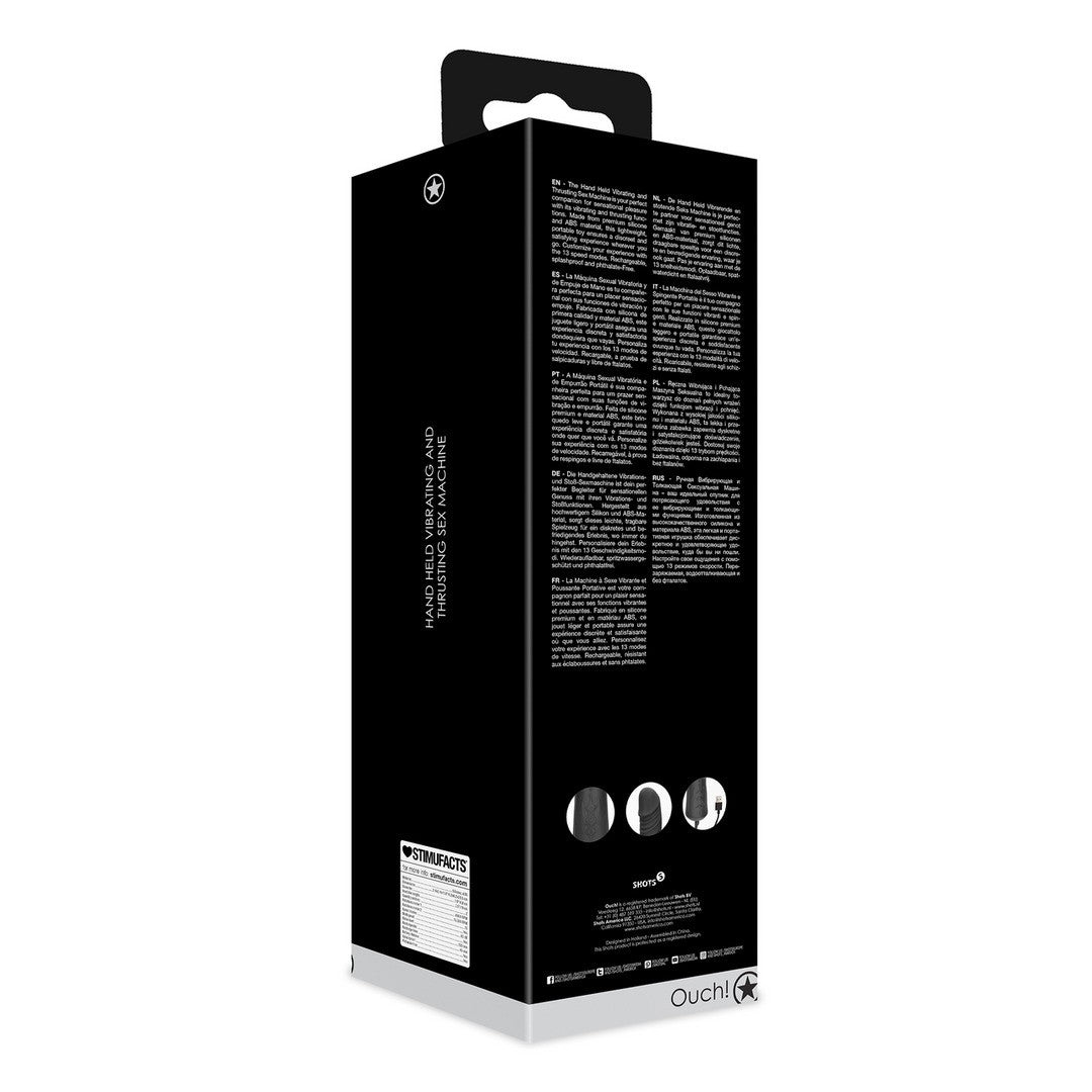 MÁQUINA SEXUAL HAND HELD VIBRATING AND THRUSTING OUCH!