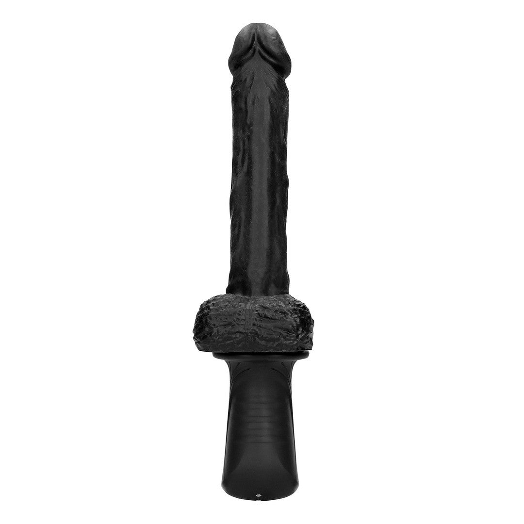 MÁQUINA SEXUAL HAND HELD DE SILICONA LÍQUIDA NEGRA OUCH!