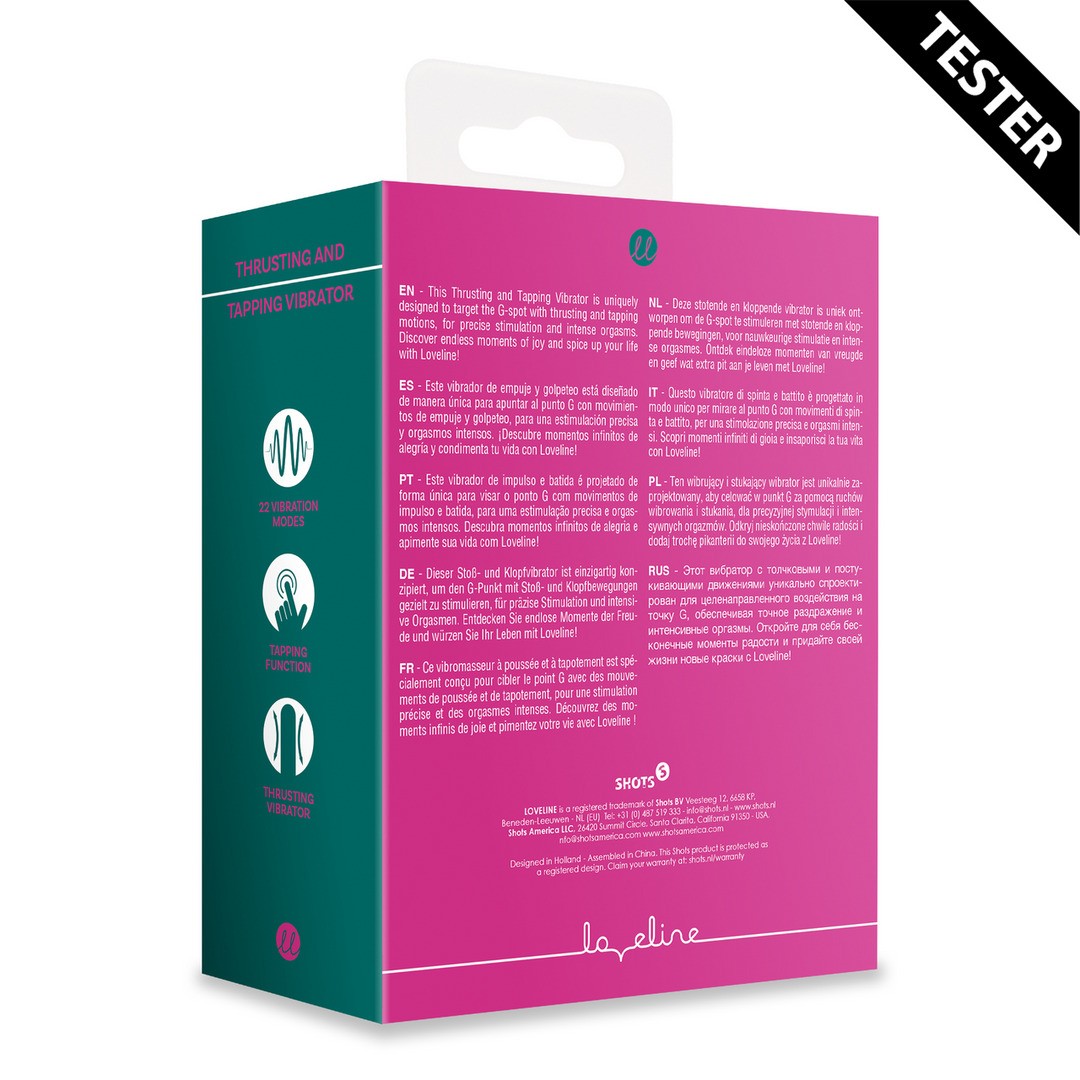 TESTER VIBRADOR THRUSTING AND TAPPING VIBRATOR ROSA