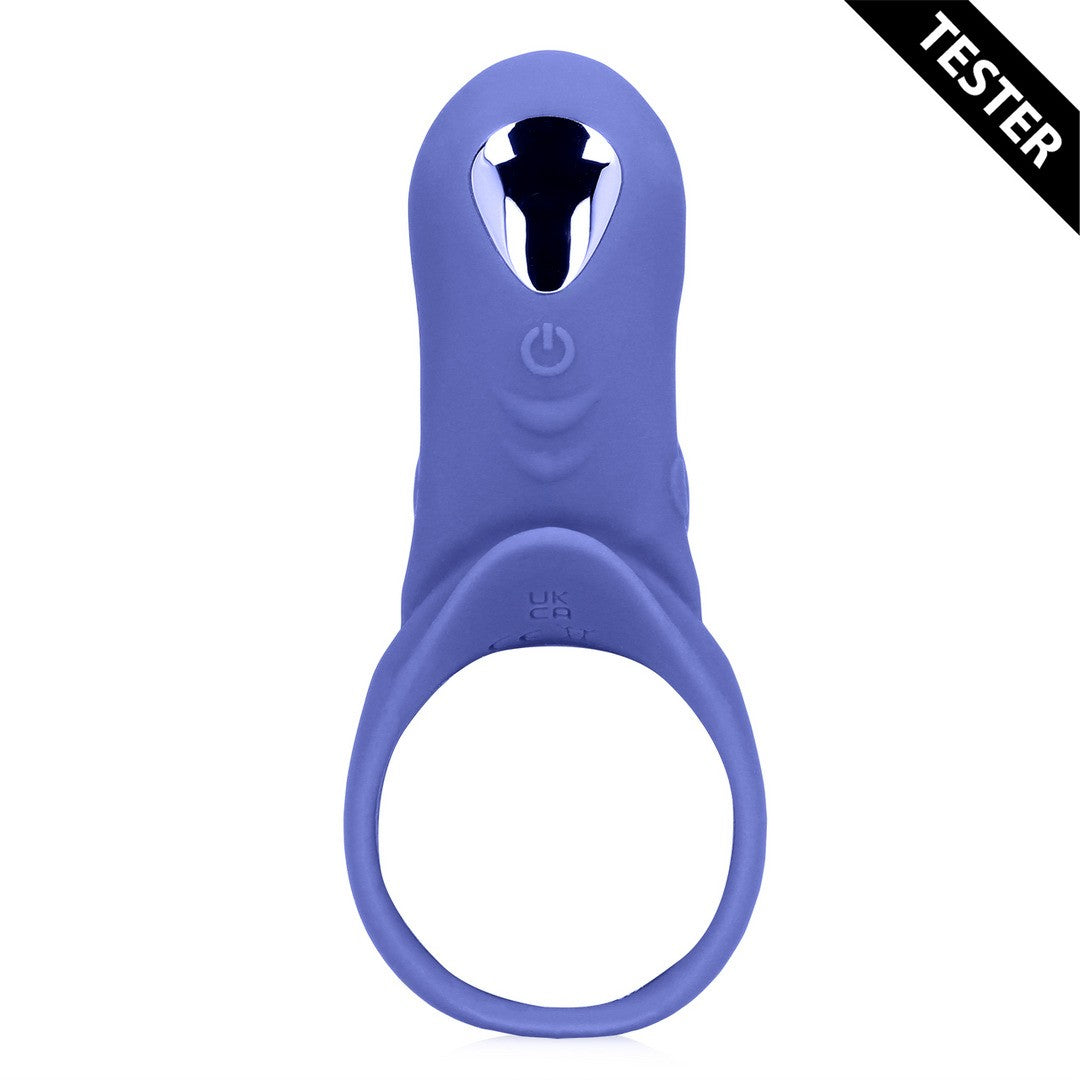 TESTER ANILLO PARA EL PENE CON VIBRACIÓN Y ESTIMULADOR DEL CLÍTORIS AZUL LOVELINE