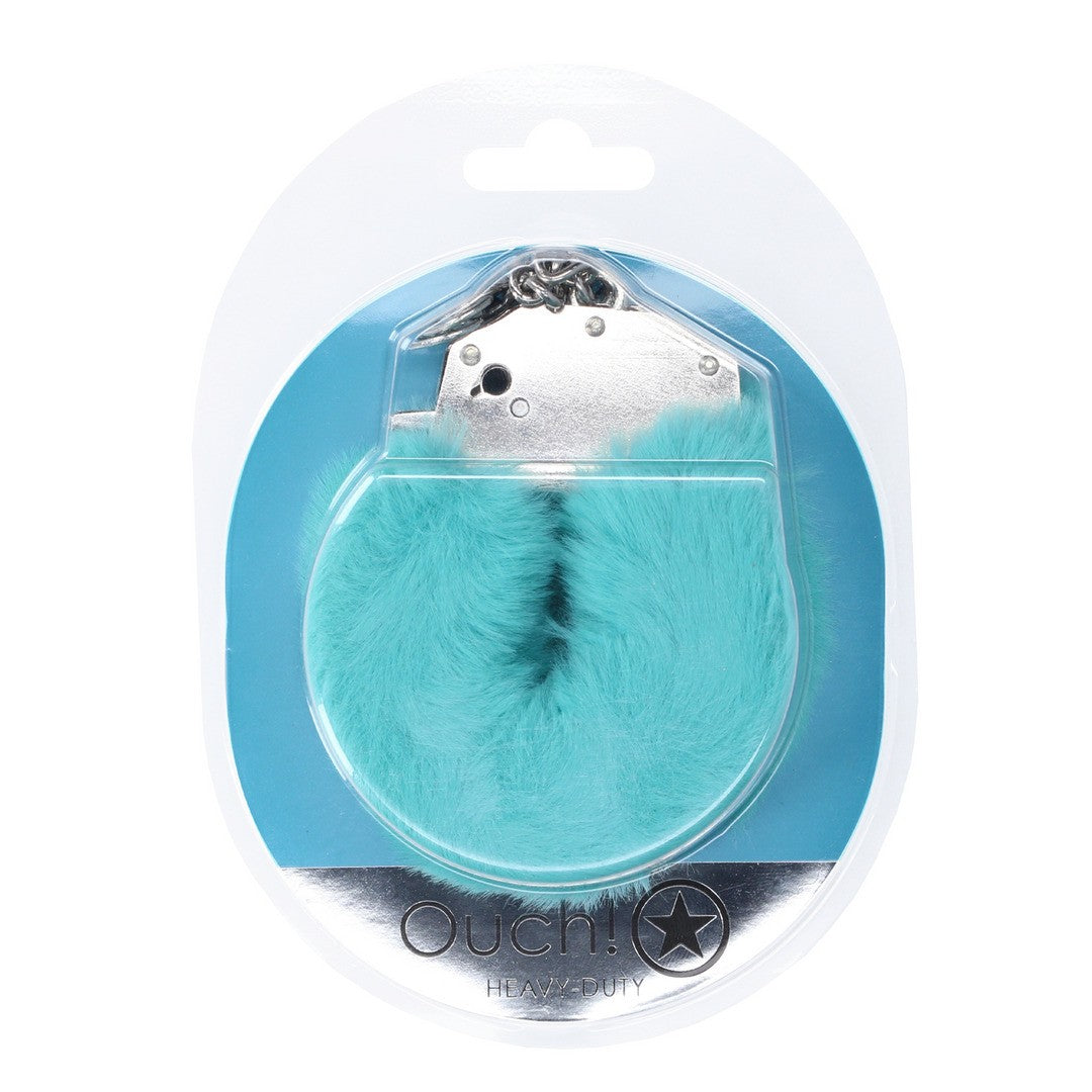 ESPOSAS DE FELPA HEAVY-DUTY FLUFFY AZUL OUCH!