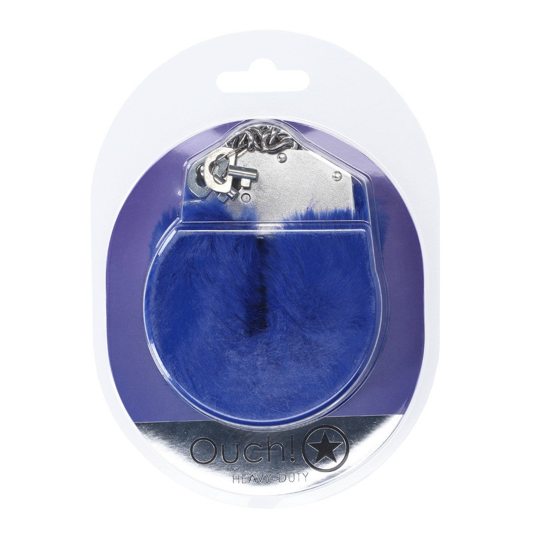 ESPOSAS DE FELPA HEAVY-DUTY FLUFFY NAVY OUCH!