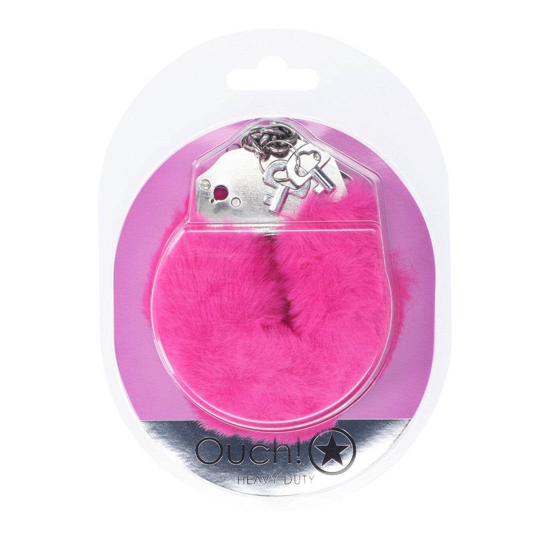 ESPOSAS DE FELPA HEAVY-DUTY FLUFFY ROSA OUCH!