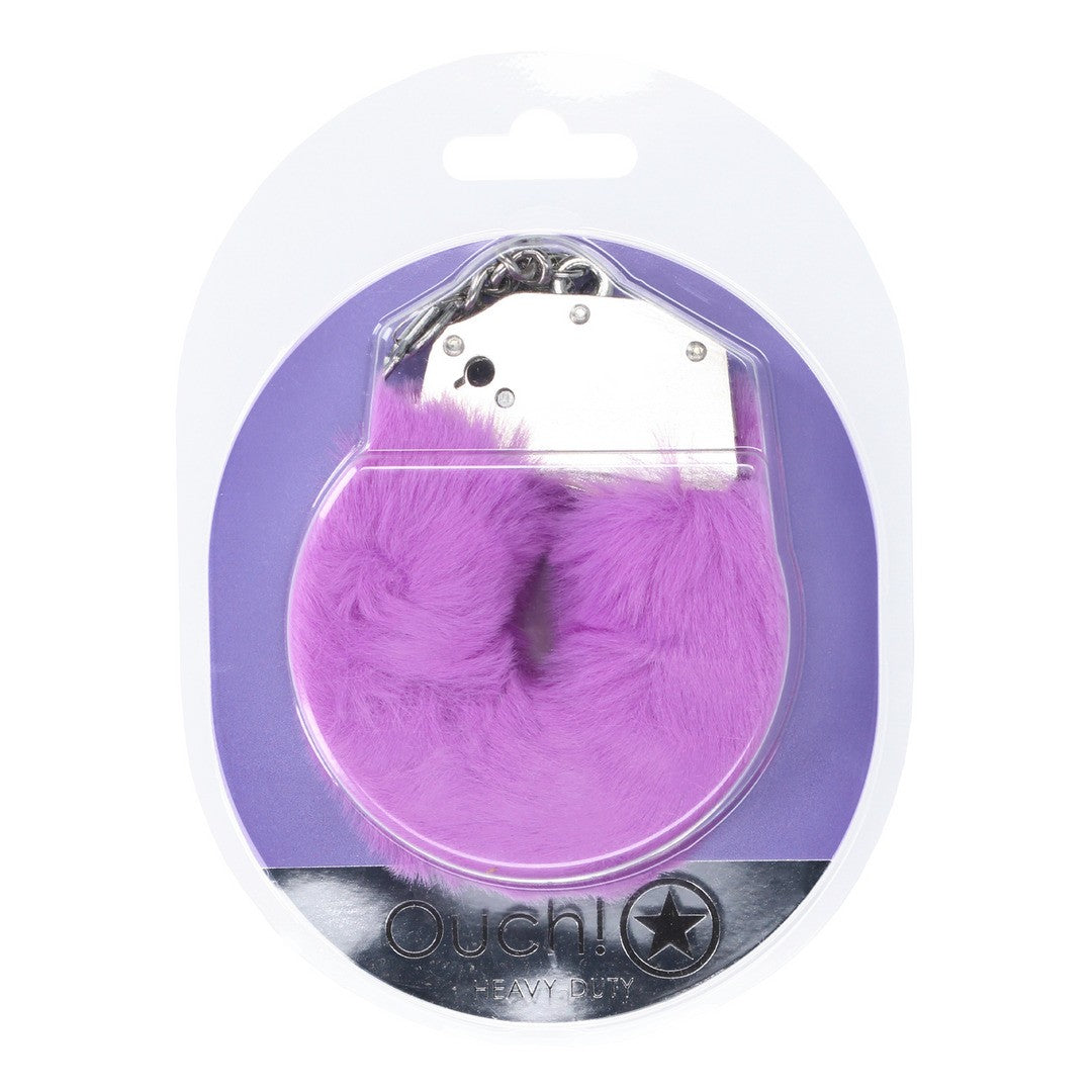 ESPOSAS DE FELPA HEAVY-DUTY FLUFFY MORADO OUCH!