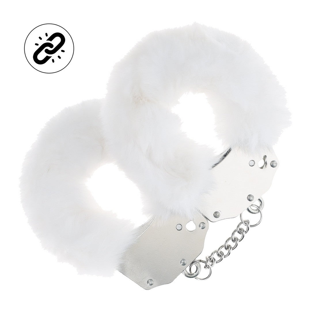 ESPOSAS DE FELPA HEAVY-DUTY FLUFFY BLANCO OUCH!