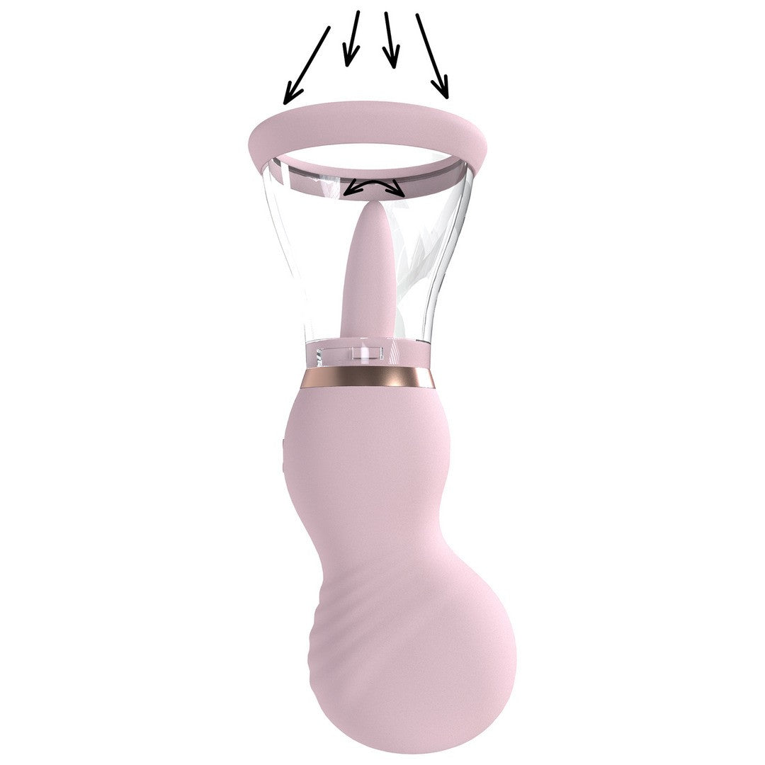 BOMBA RECARGABLE PARA LA VULVA Y EL PECHO SENSUAL ROSA PUMPED