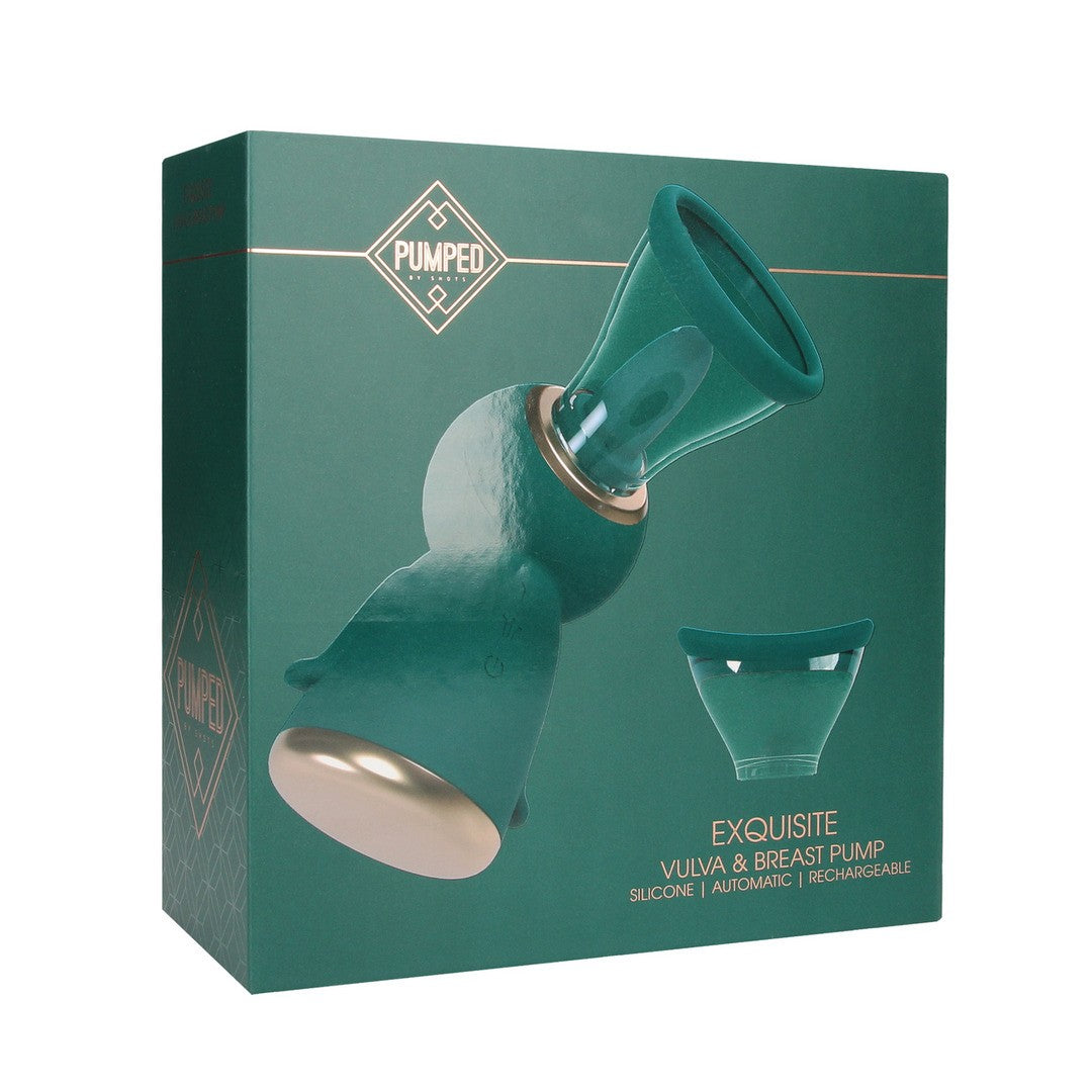 BOMBA PARA LA VULVA Y EL PECHO EXQUISITE FOREST GREEN PUMPED