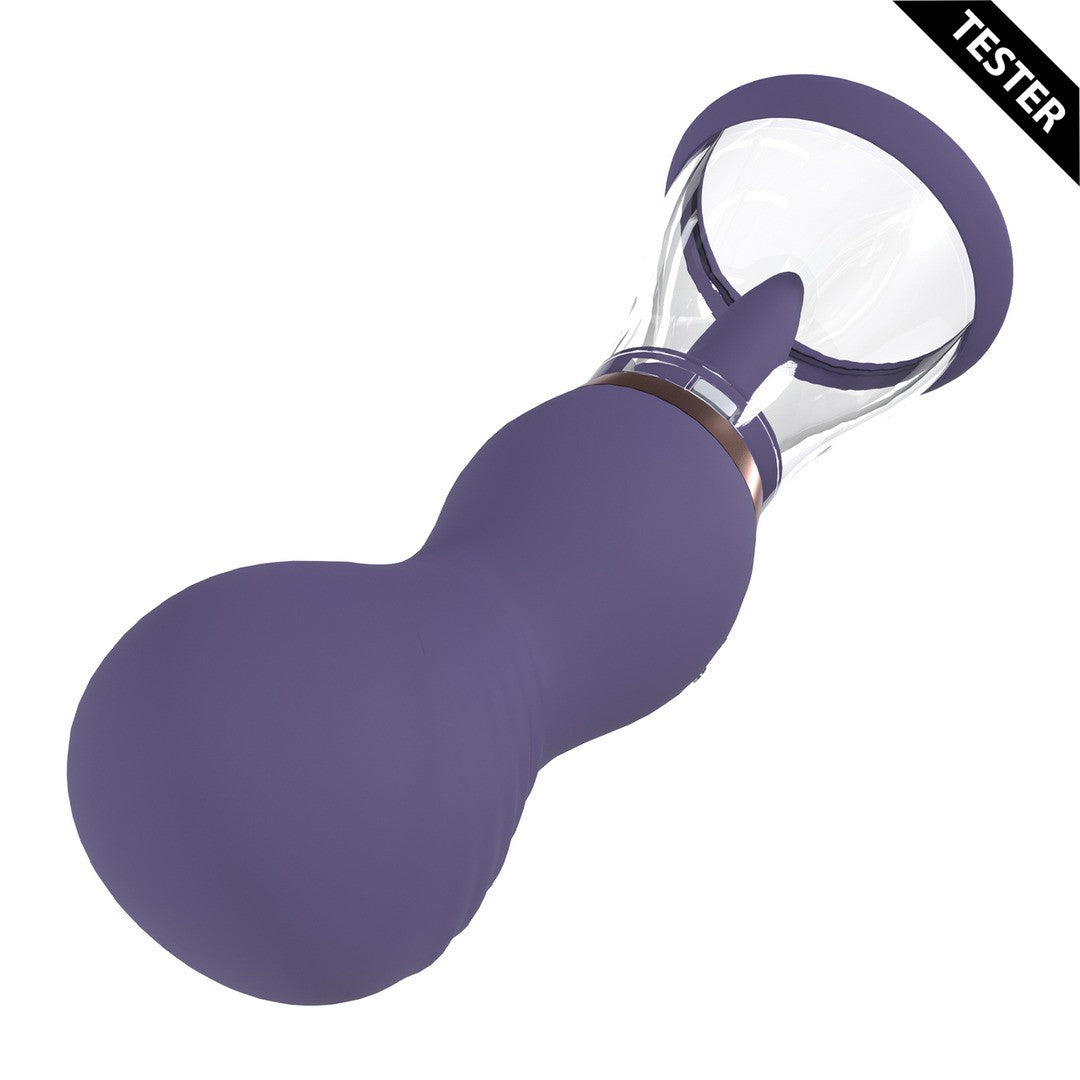 TESTER BOMBA RECARGABLE PARA LA VULVA Y EL PECHO SENSUAL MORADO PUMPED