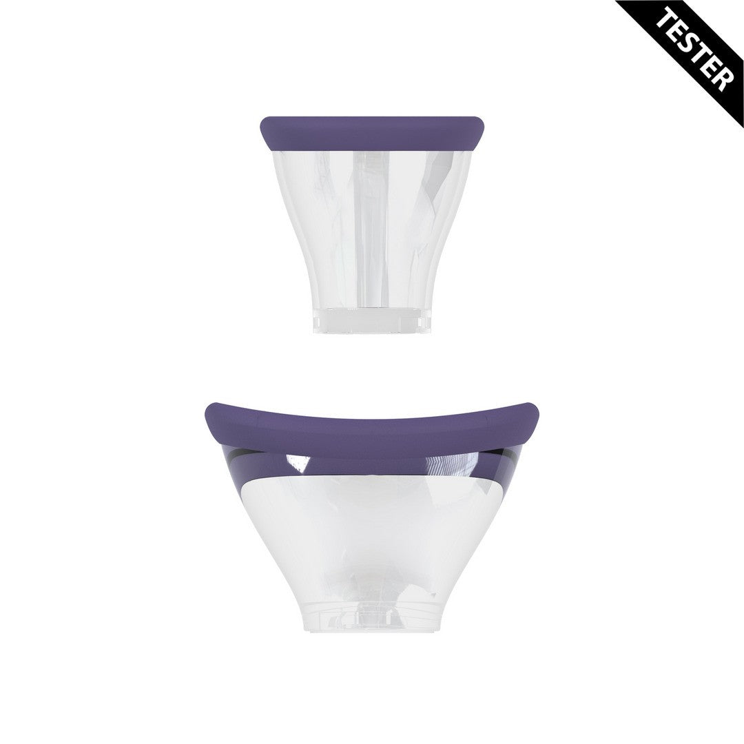 TESTER BOMBA RECARGABLE PARA LA VULVA Y EL PECHO SENSUAL MORADO PUMPED