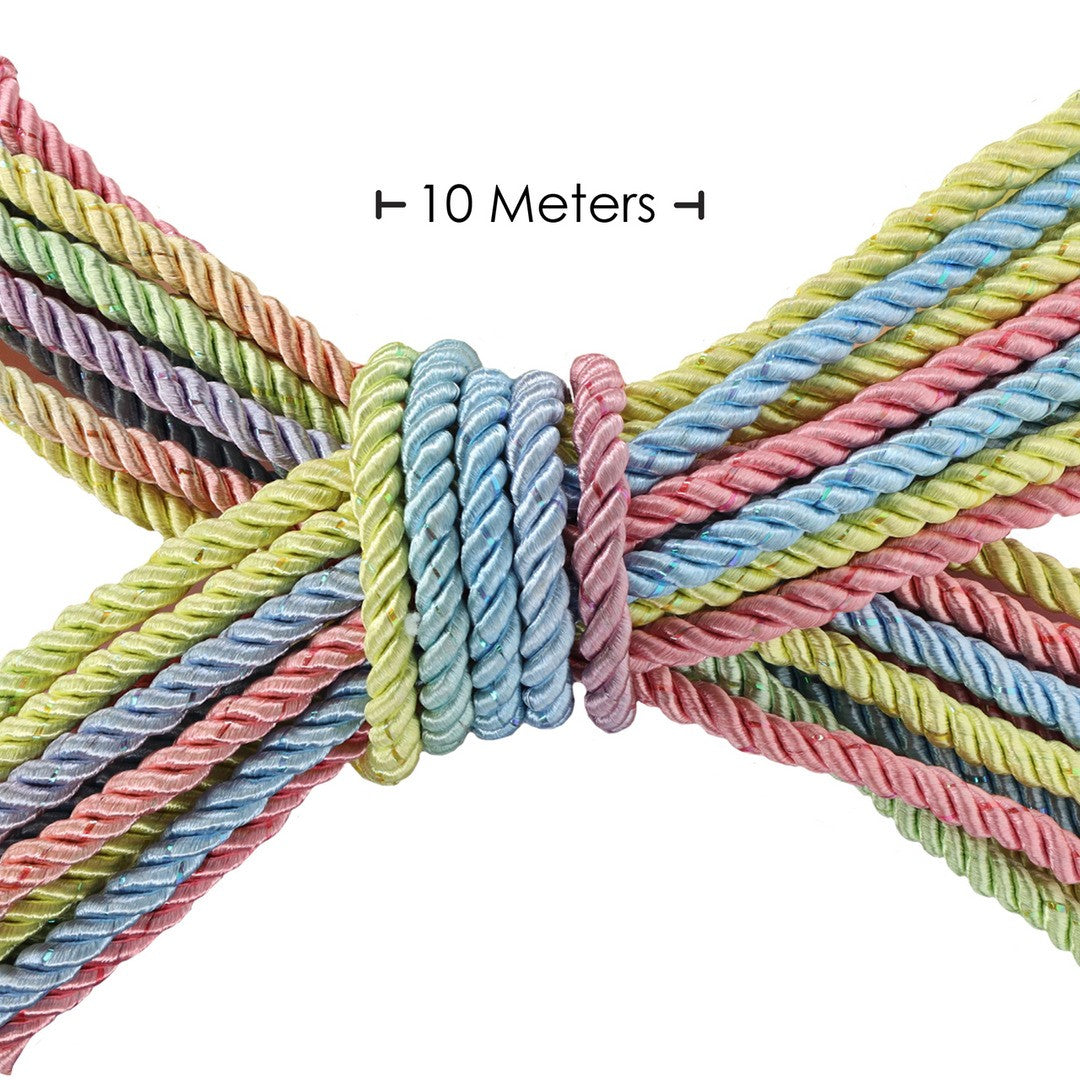 CUERDA DE BONDAGE DE POLIÉSTER 32.8 FT / 10 M MULTICOLOR PASTEL OUCH!