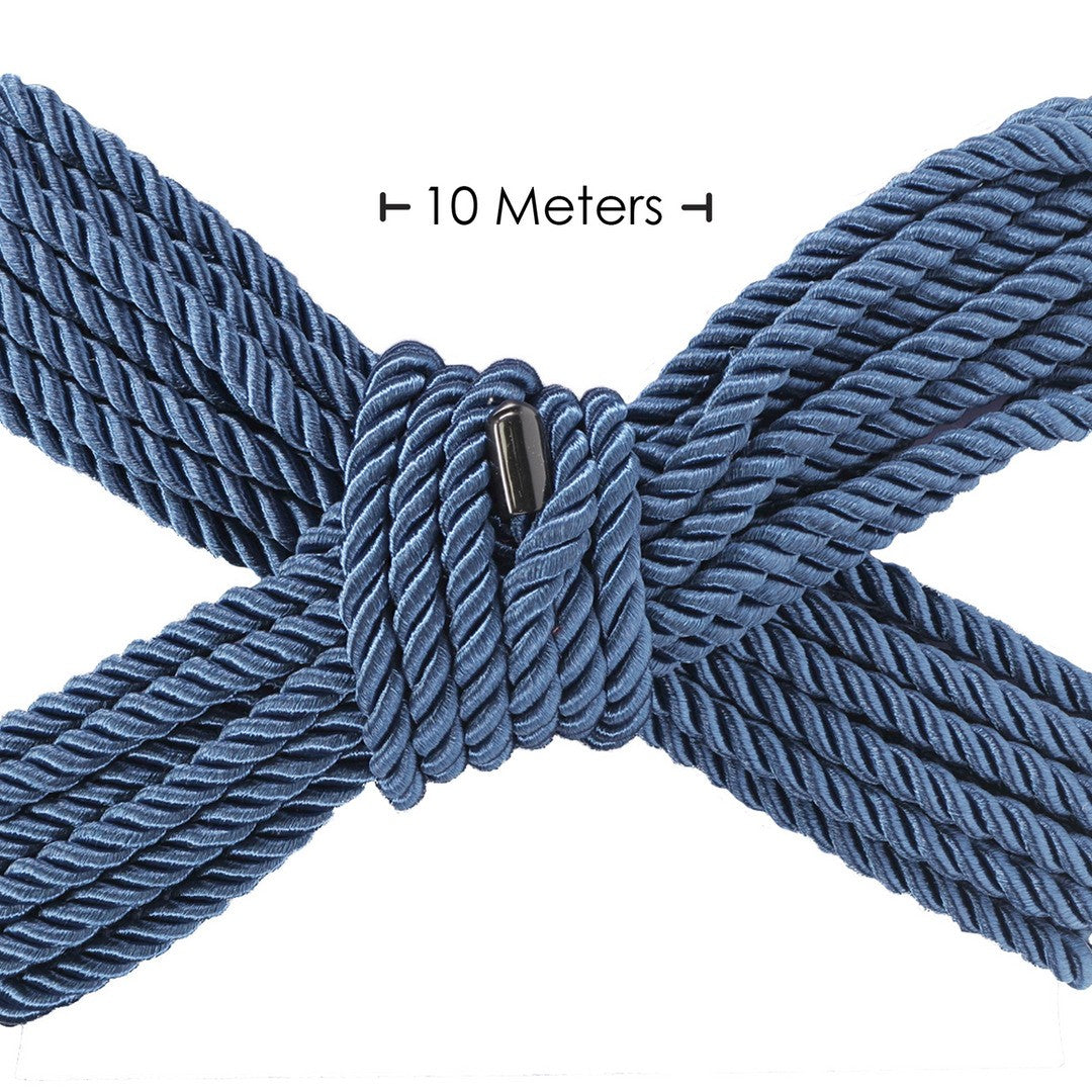 CUERDA DE BONDAGE DE POLIÉSTER 32.8 FT / 10 M AZUL MARINO OUCH!