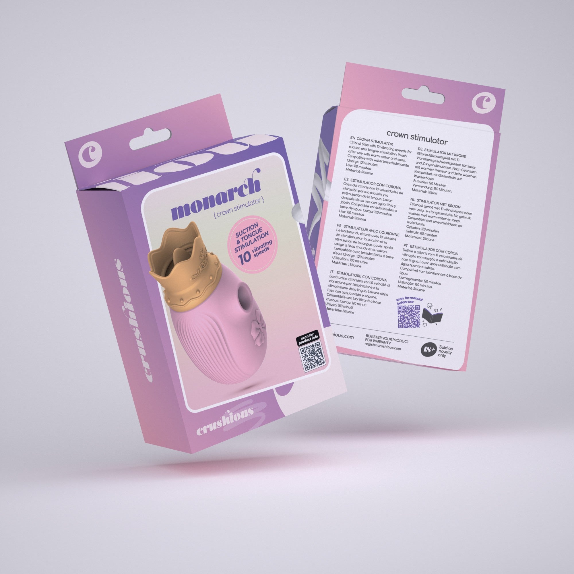 ESTIMULADOR CLITORIANO MONARCH CRUSHIOUS ROSA