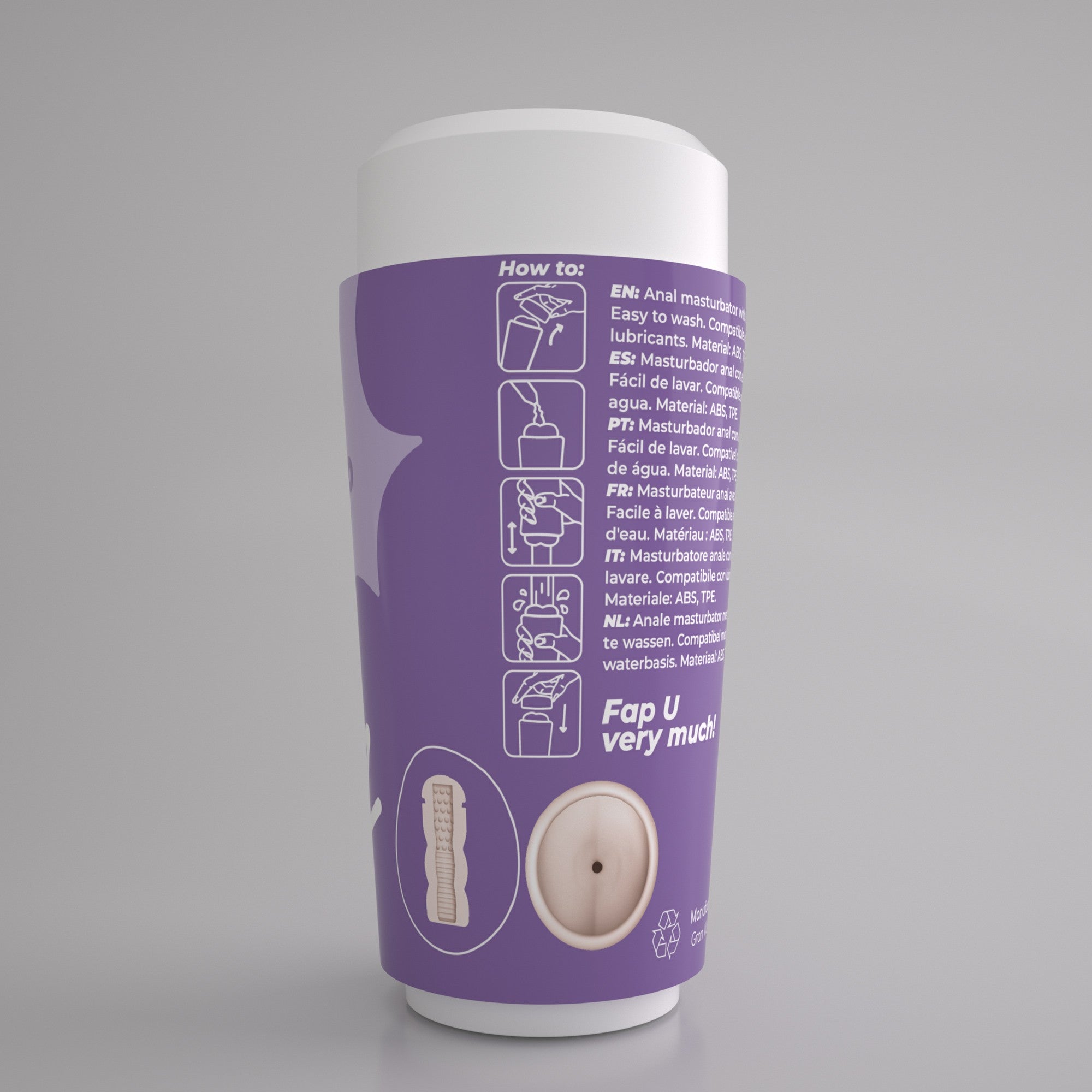FAPPUCINO MASTURBADOR ANAL PORTÁTIL HOT BUNS CRUSHIOUS