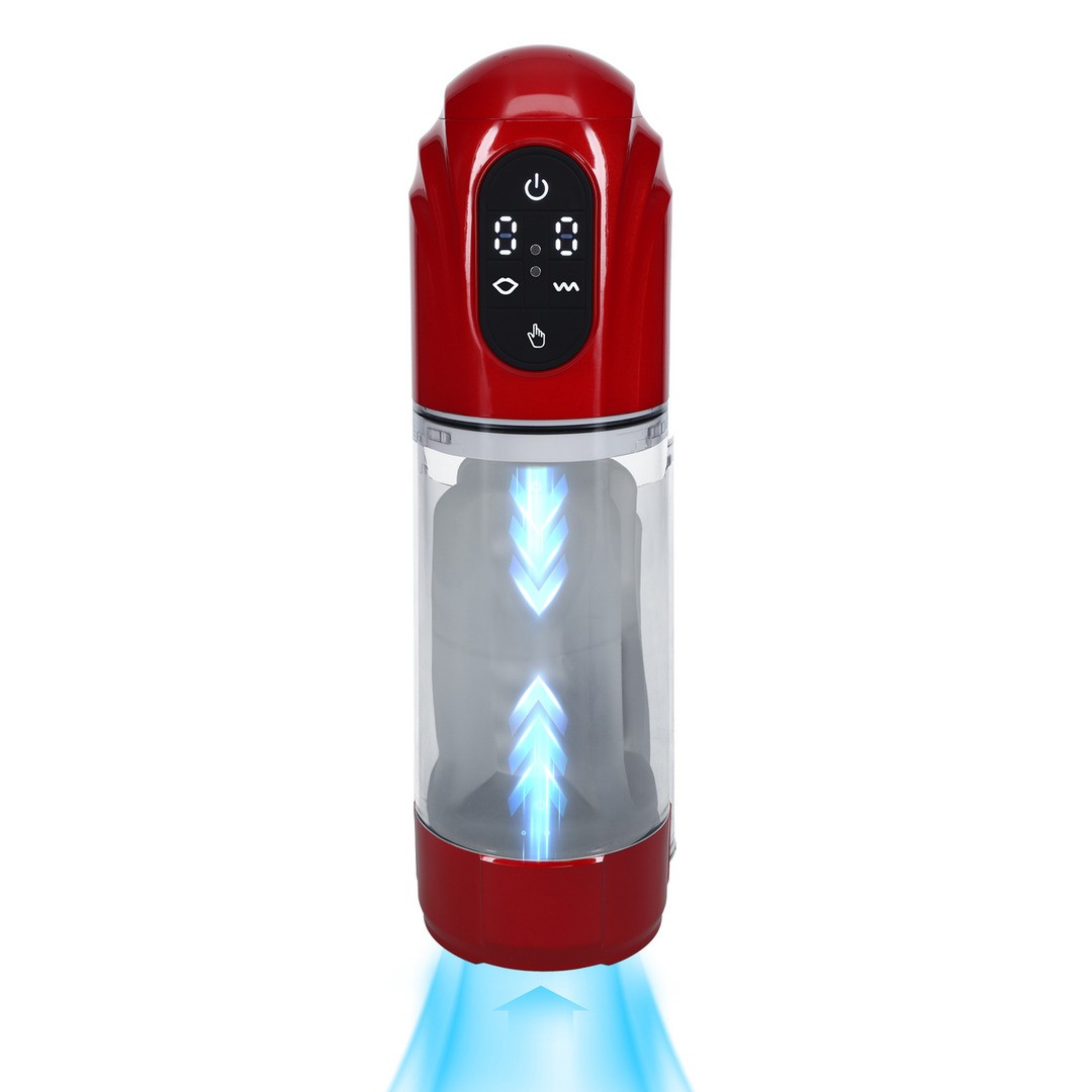 BOMBA MASTURBADORA AUTOMÁTICA TECHNOTHRUST METALLIC RED PUMPED