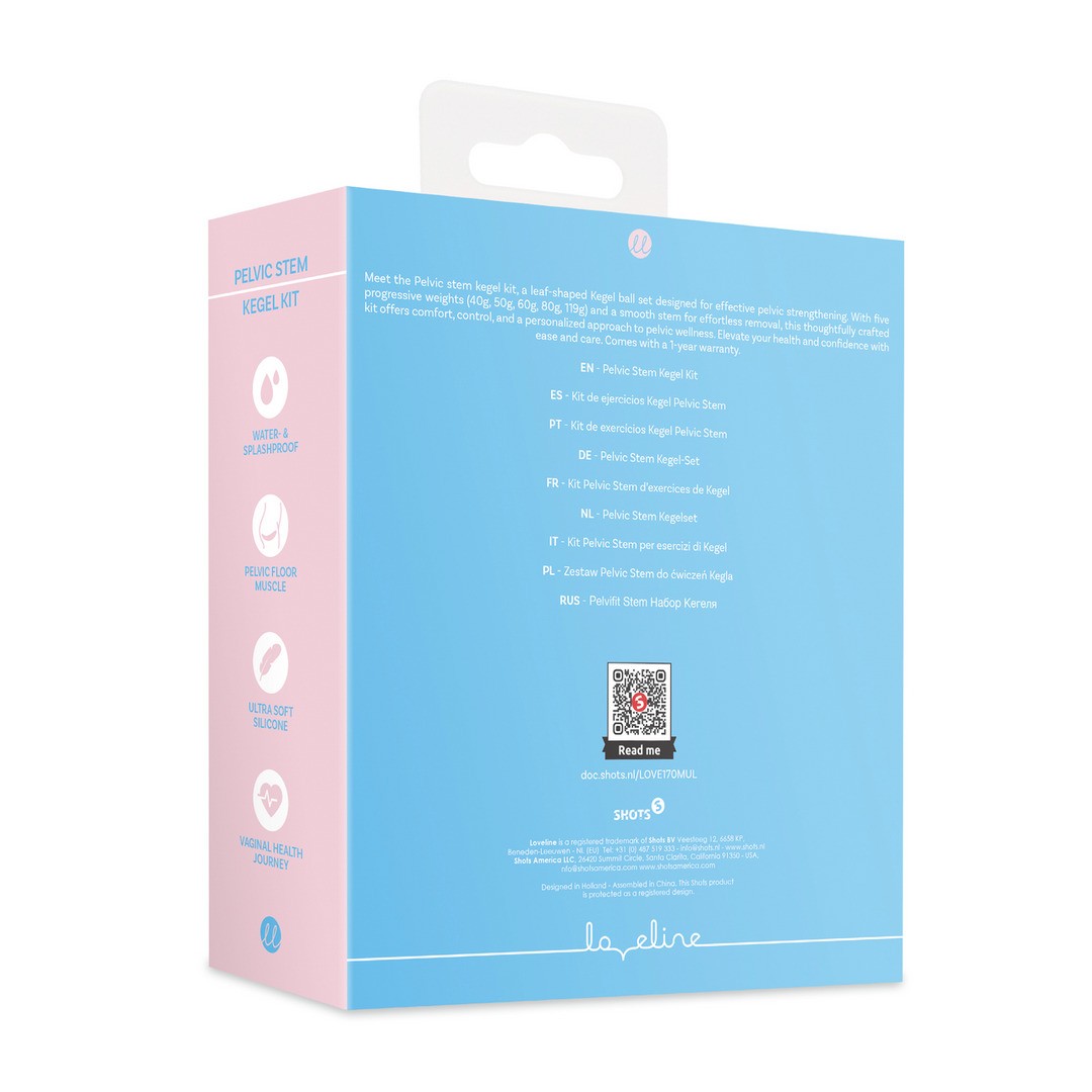 CONJUNTO DE 5 BOLAS VAGINALES PELVIC STEM KEGEL KIT MULTICOLOR LOVELINE